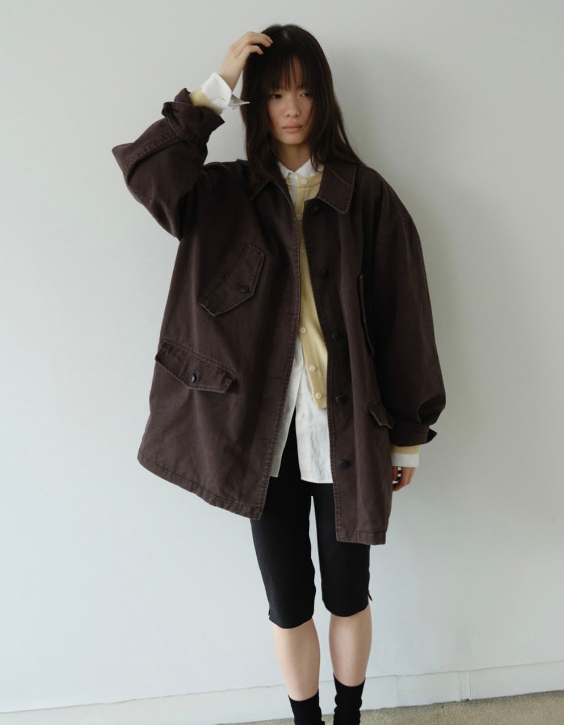 워크자켓 야상 COTTON WASHING HALF WORK JACKET 상품이미지2