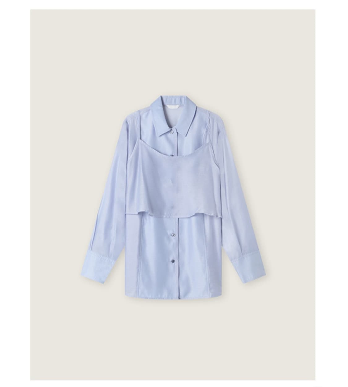 로엠 시스루 뷔스티에 세트 블라우스 상품이미지1