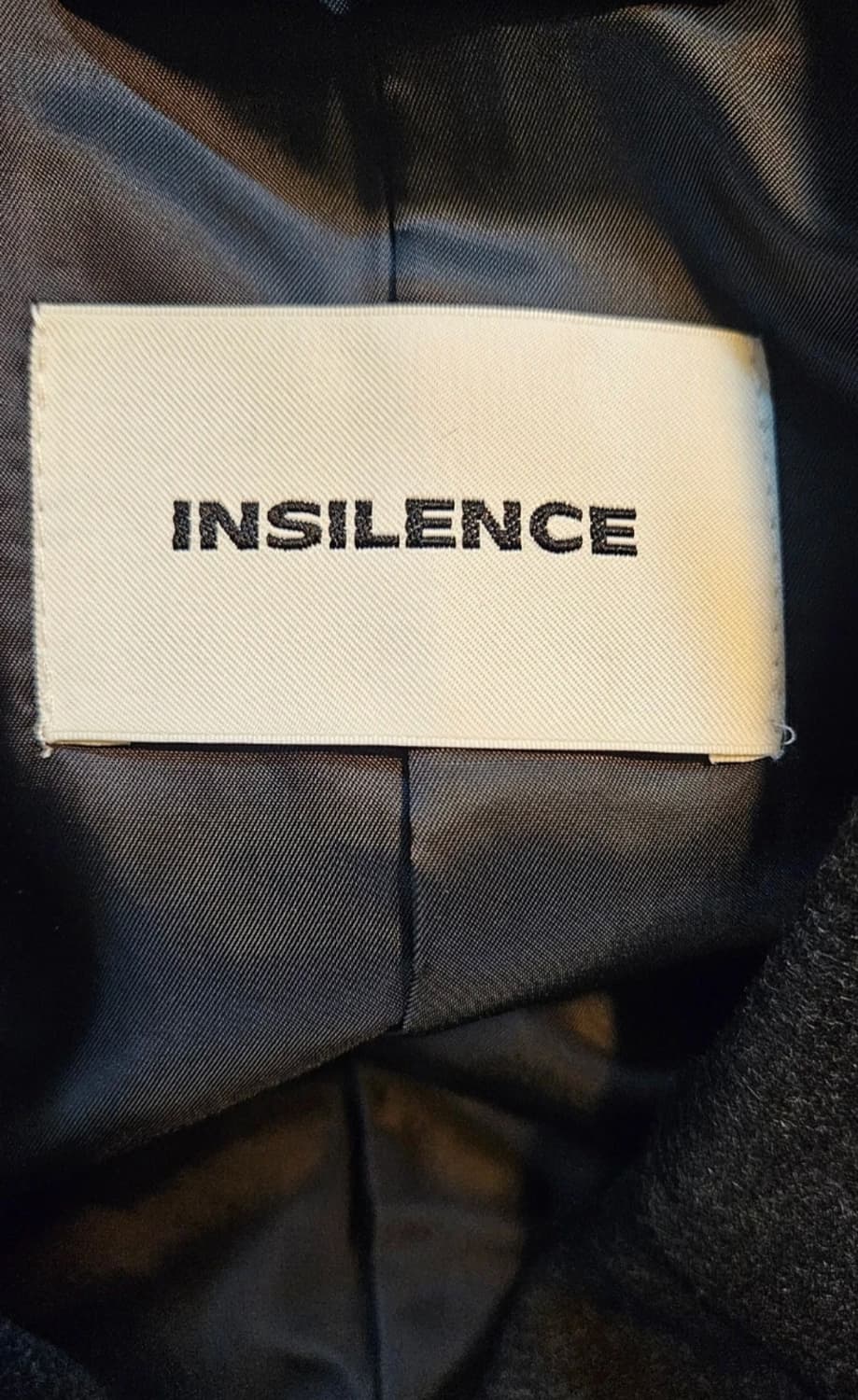 인사일런스 FORTEX 더블 브레스티드 롱 블레이저 차콜 색상 상품이미지6