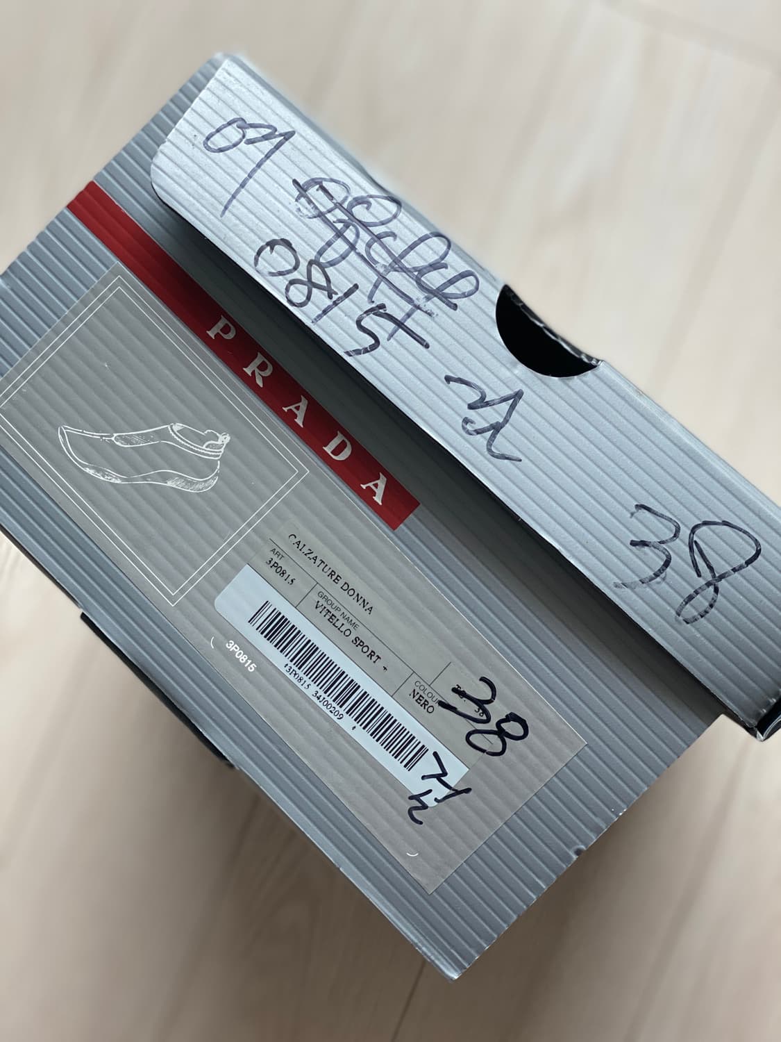 PRADA 모크 스니커즈 블랙 여성 38 상품이미지7