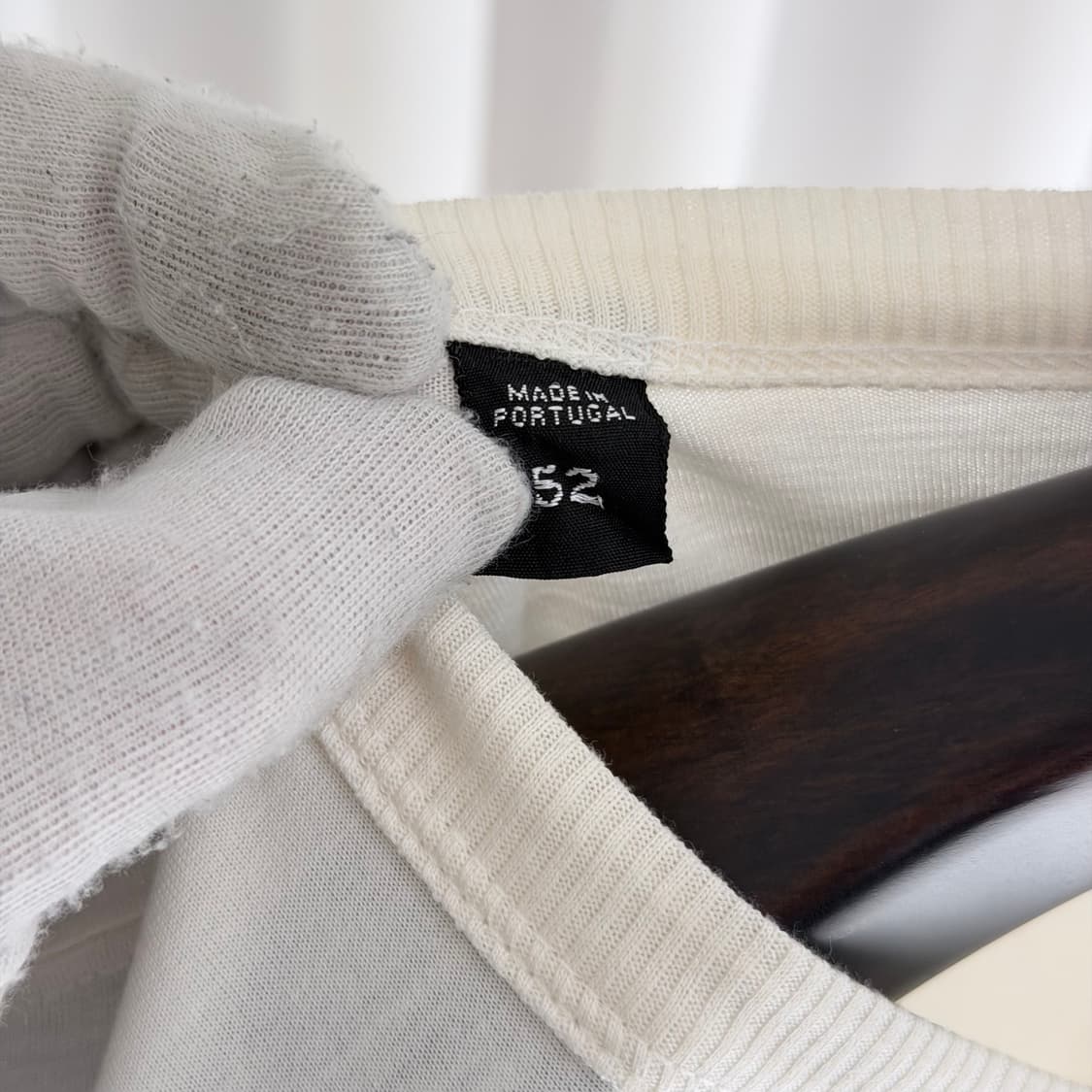 (A+/52) / 톰포드 코튼 블렌드 아이보리 헨리넥 상품이미지4