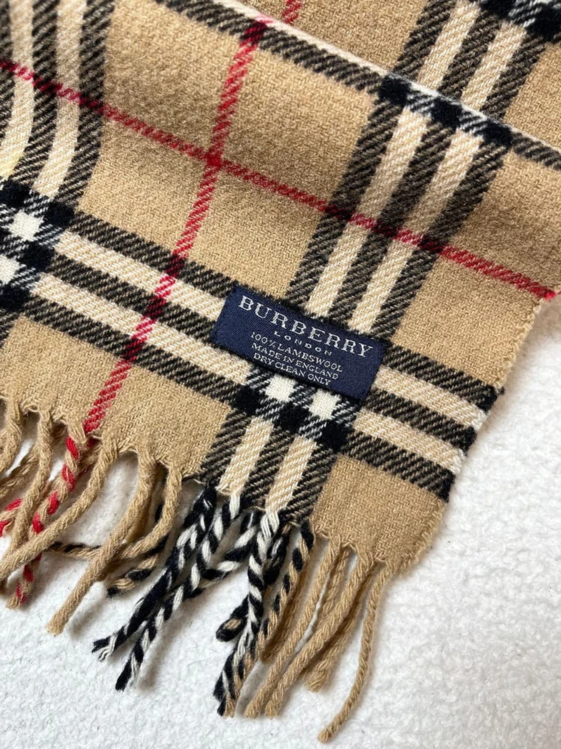 버버리 90's 100% 램스울 노바 체크 목도리 A1819 상품이미지3