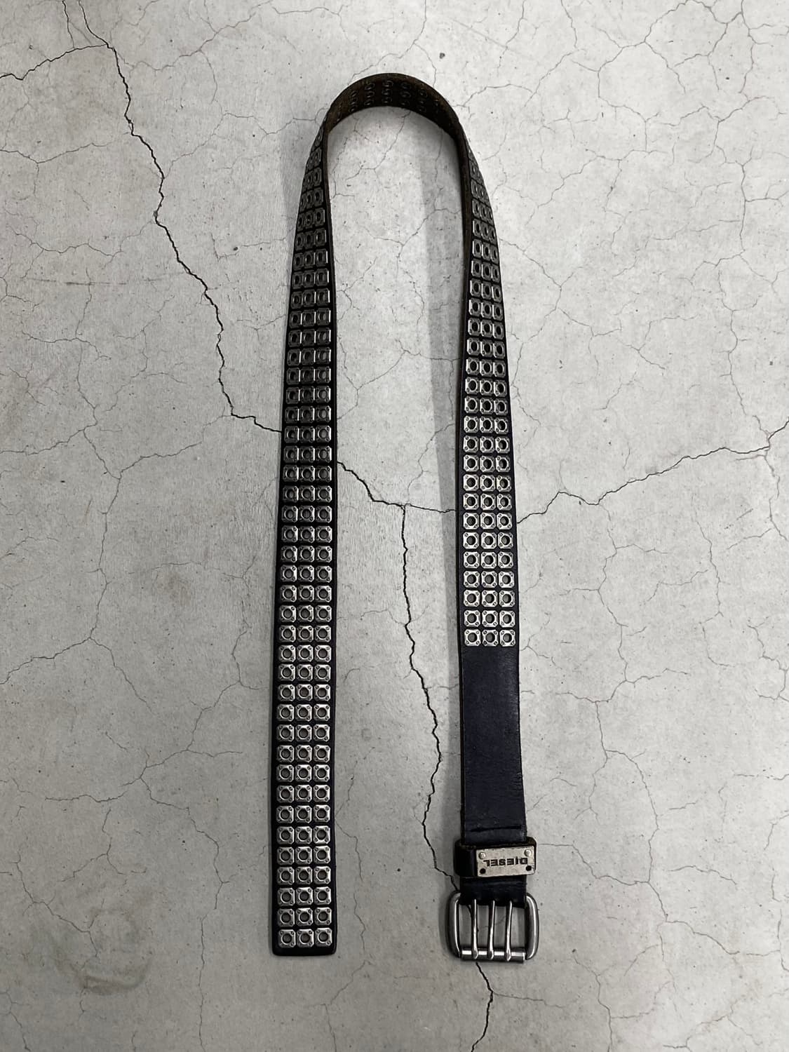 디젤 스크류 홀 카우하이드 벨트 상품이미지3