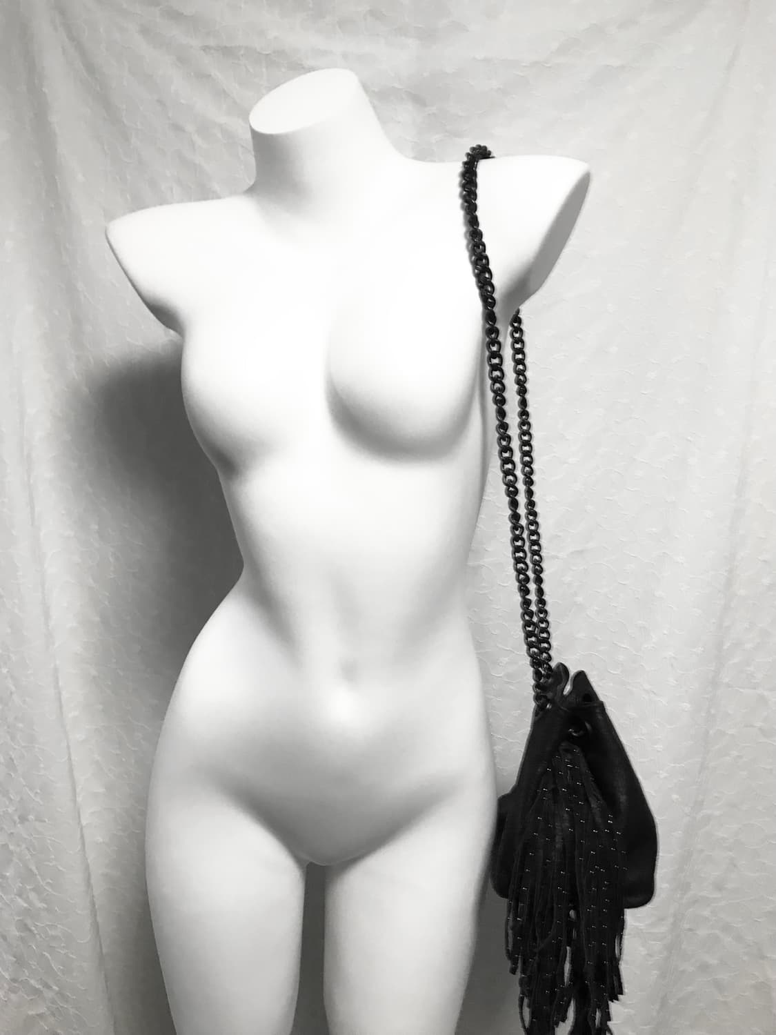 빈티지 스터드 체인 크랙 레더 투웨이 숄더백 가방 상품이미지4