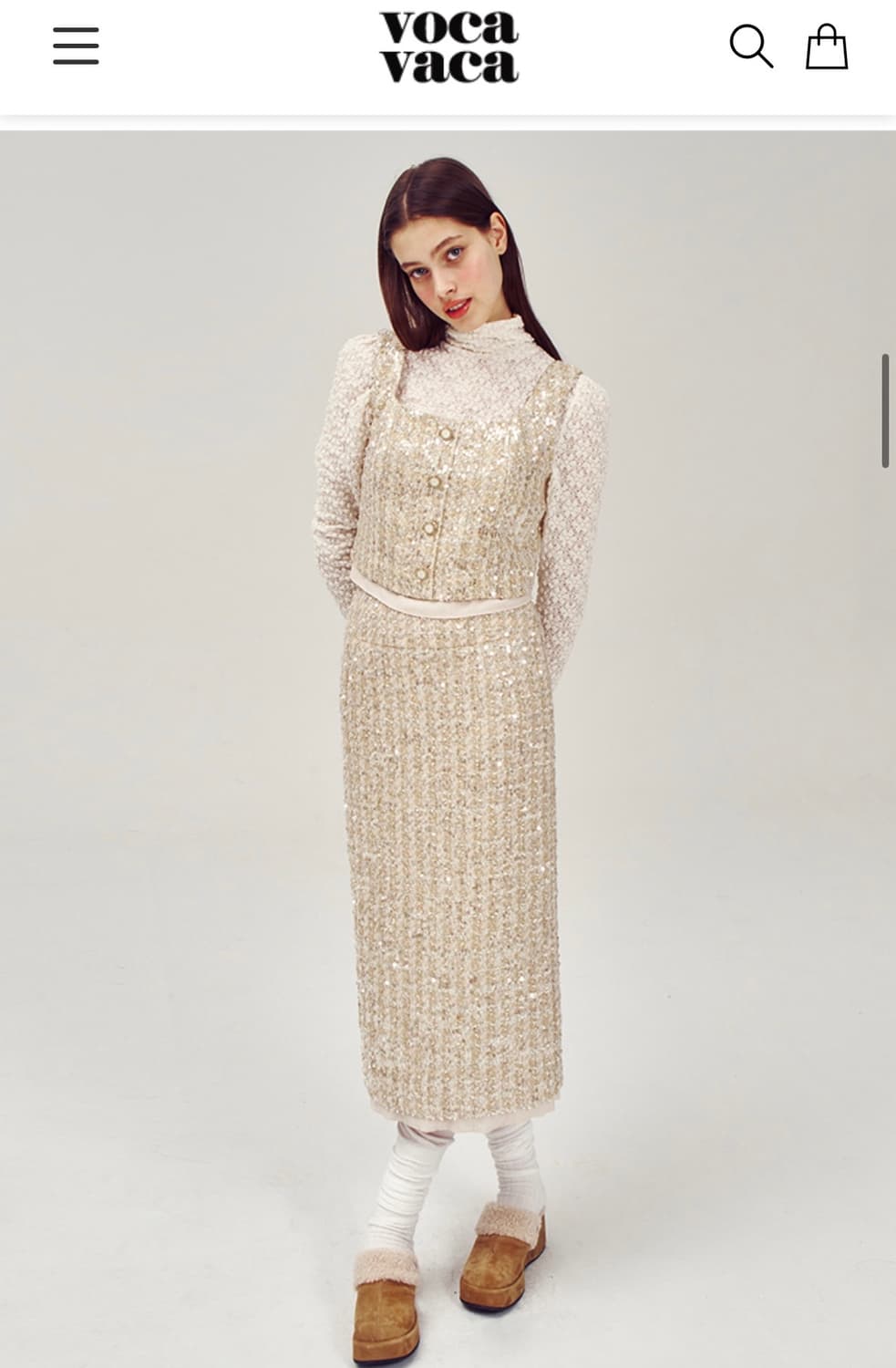 보카바카 스팽글 트위드 뷔스티에 상품이미지5