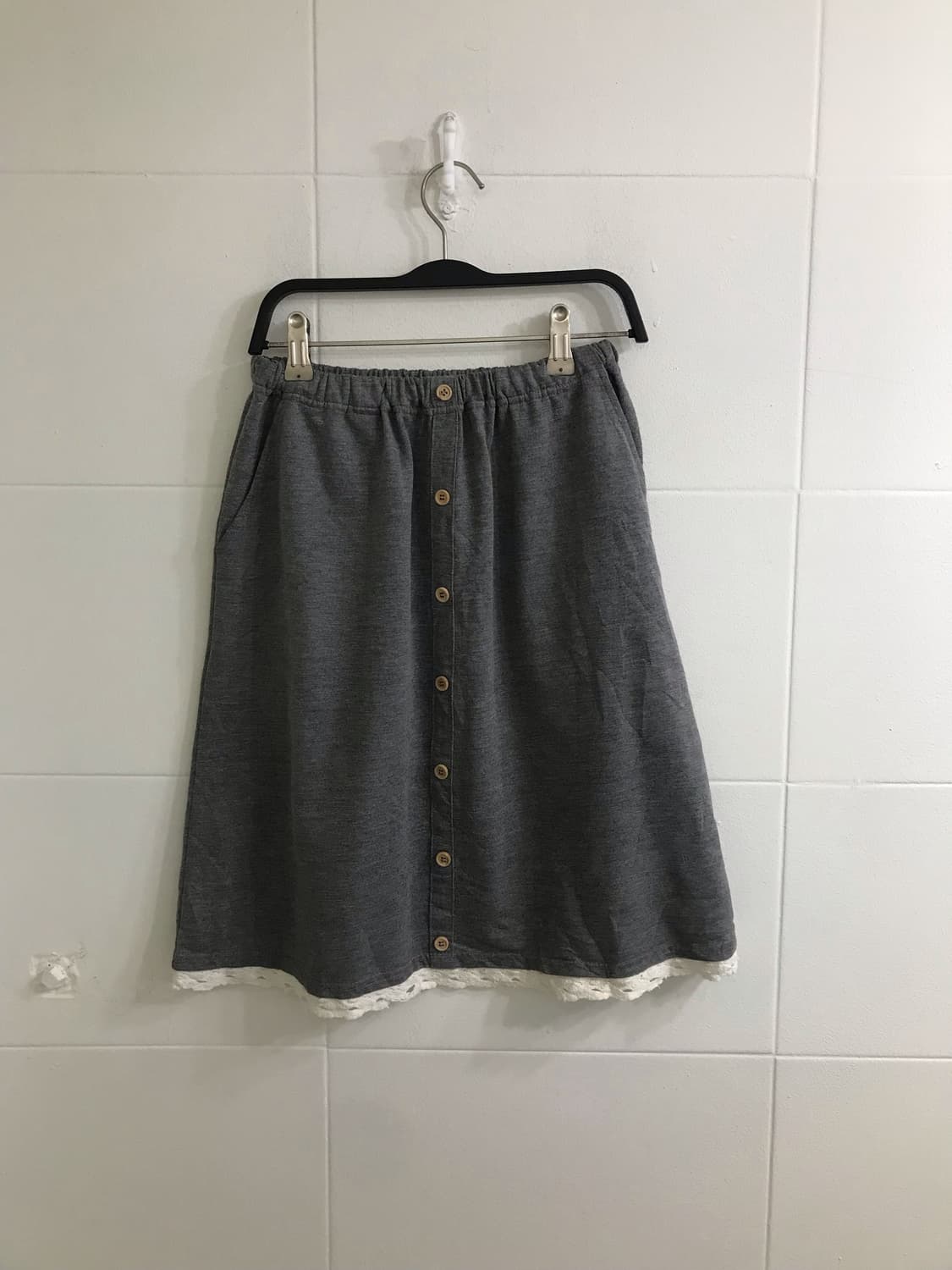 그레이 도트 러블리 니혼진 뜨개 가디건 코디세트 상품이미지6