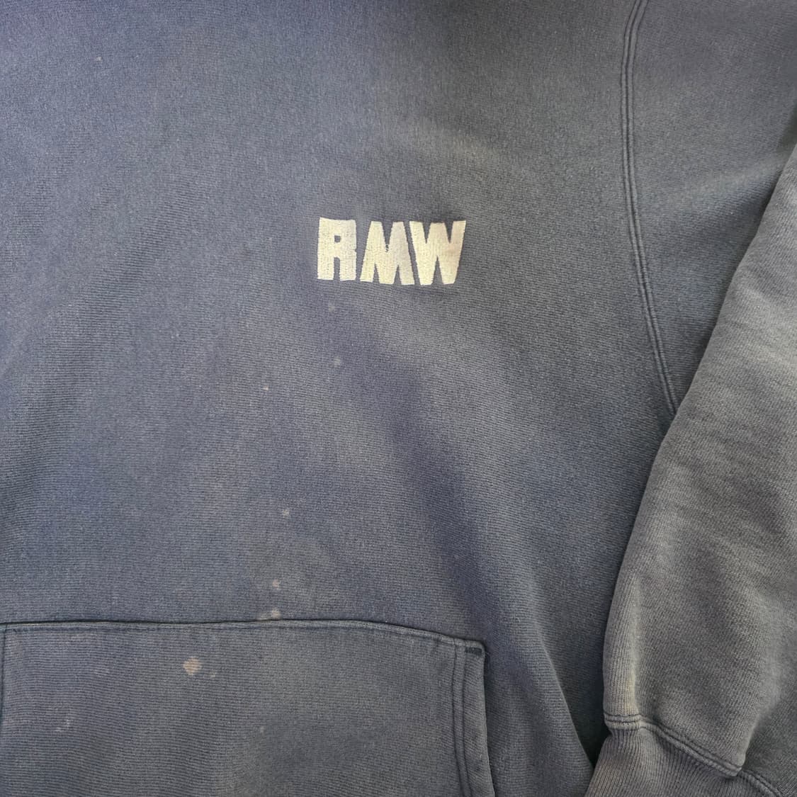 [XL] 90s 빈티지 챔피온 리버스위브 트래쉬드 페이디드 블랙 후드 상품이미지3