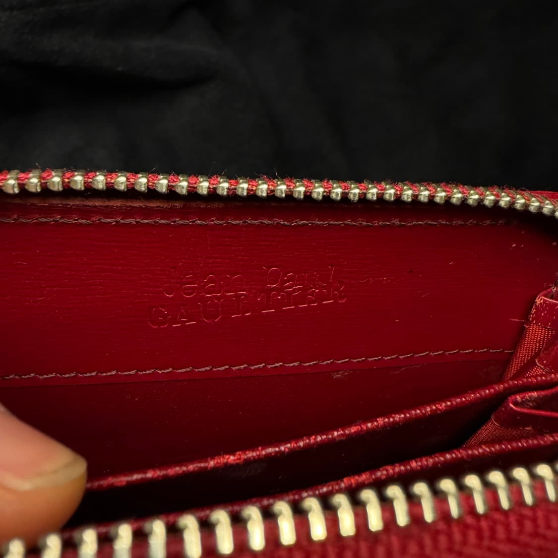 장폴고티에 버건디 레더 카드지갑 상품이미지9