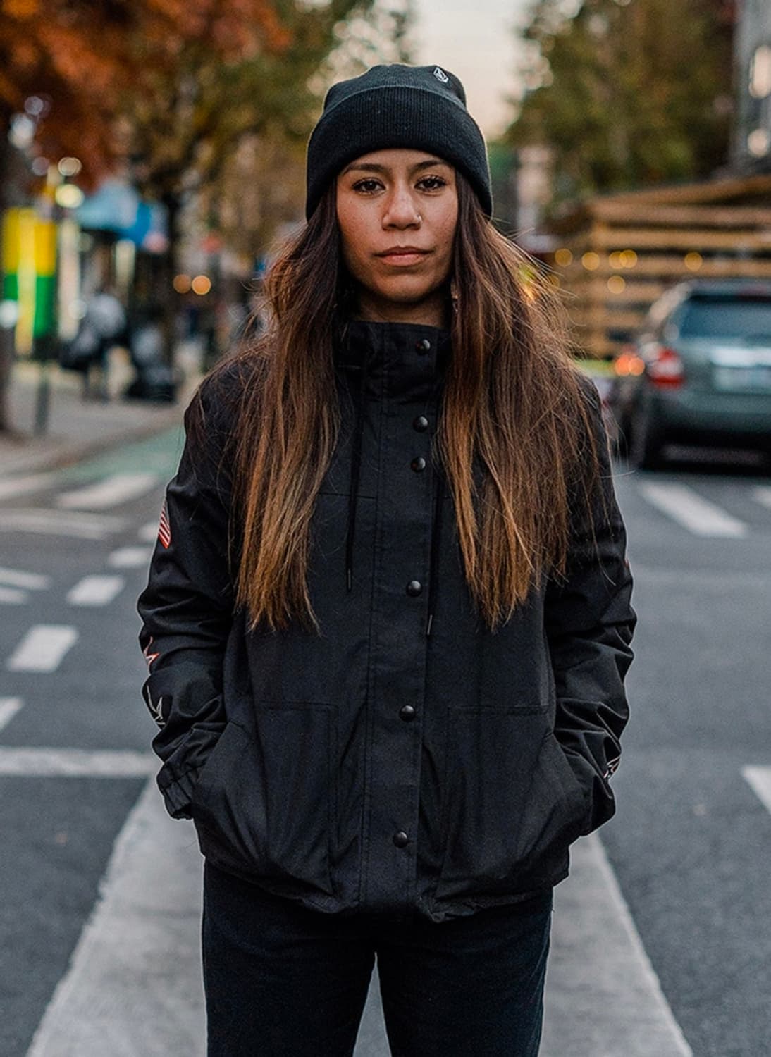 볼컴(VOLCOM) 21FW USA 와펜 자수 바람막이 자켓 M 상품이미지5