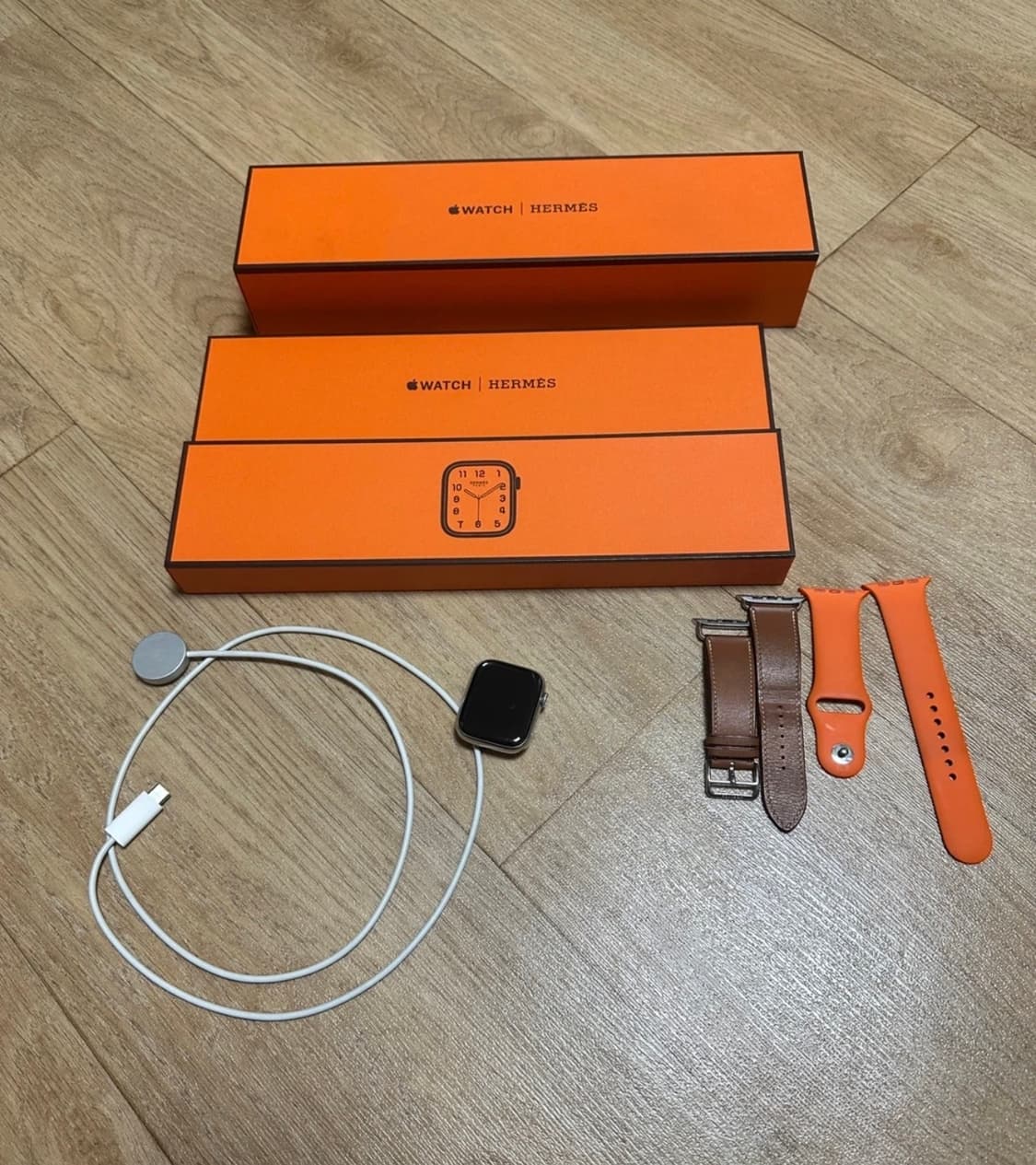 애플워치7 에르메스 45mm 풀박스 배터리80% 상품이미지1