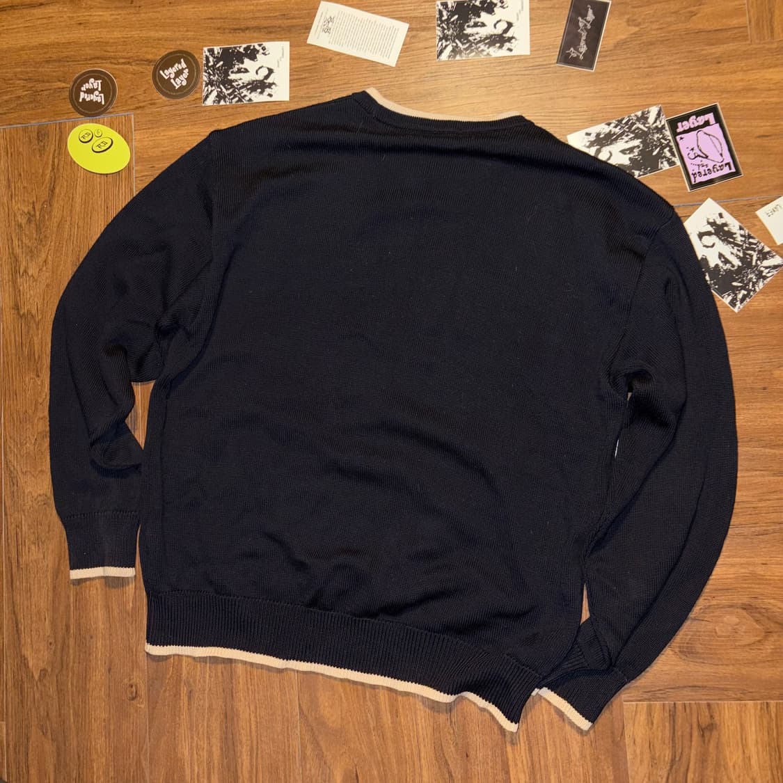 90s Adabat wool graphic jacdquard knit 상품이미지5