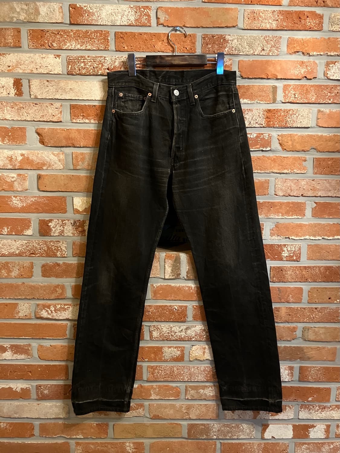 90s USA 빈티지 리바이스 501 0660 블랙진 흑청 데님 팬츠 상품이미지2