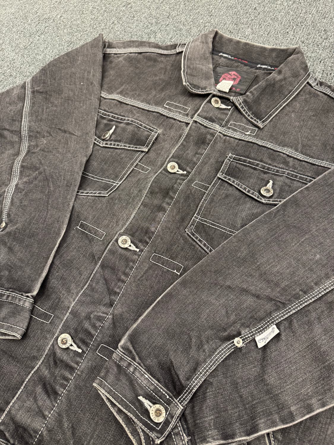 사우스폴 빈티지 흑청 데님자켓 상품이미지2