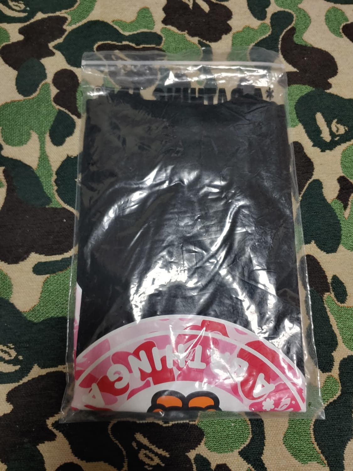 [M] 베이프 ABC 핑크 카모 베이비마일로 비지워크 써클로고 반팔티 상품이미지3