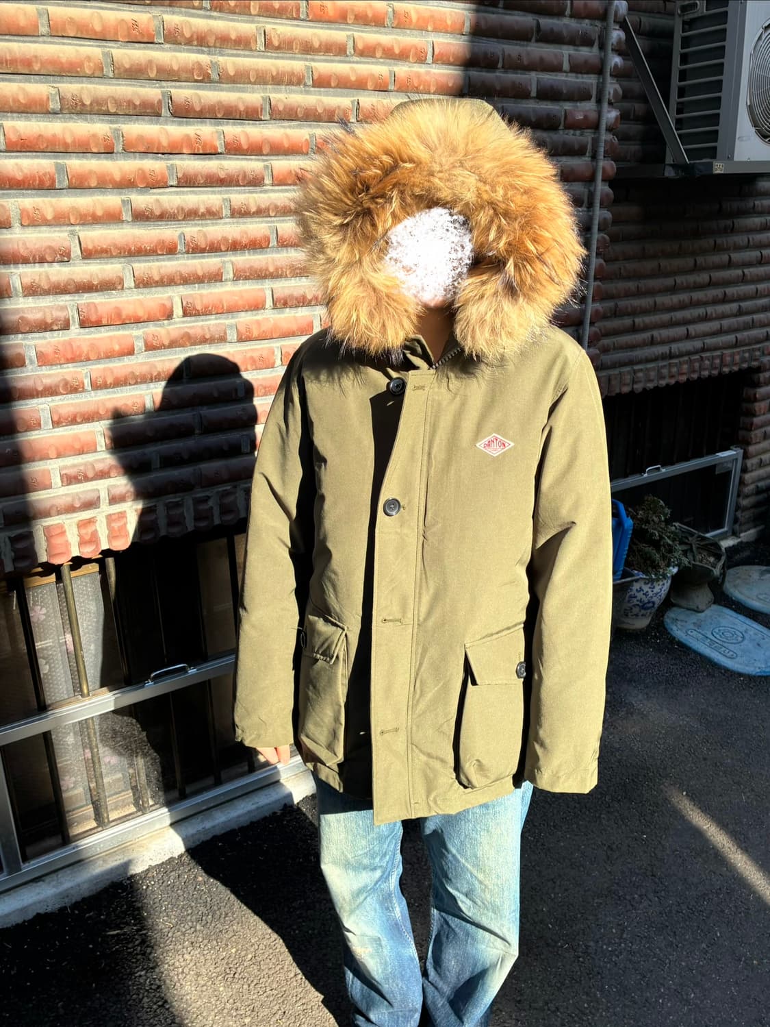 단톤 후드 다운 패딩 파카 40사이즈 (100) 상품이미지2