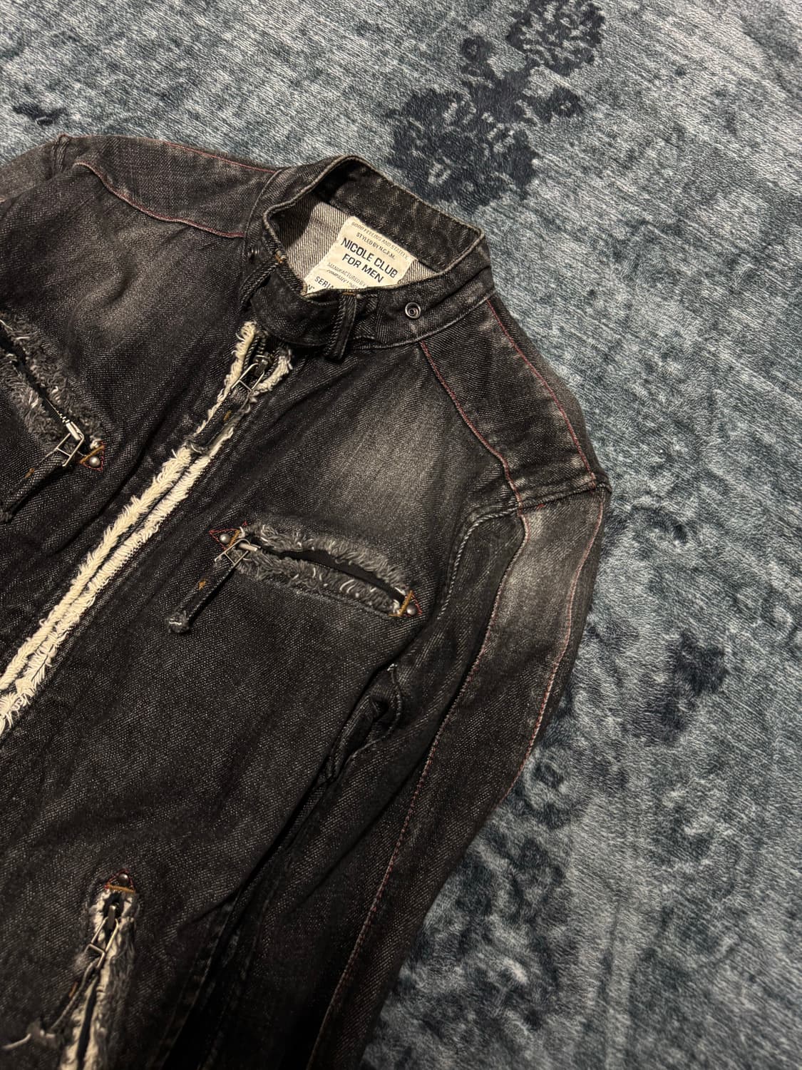 Nicole club for men grunge denim jacket 상품이미지3