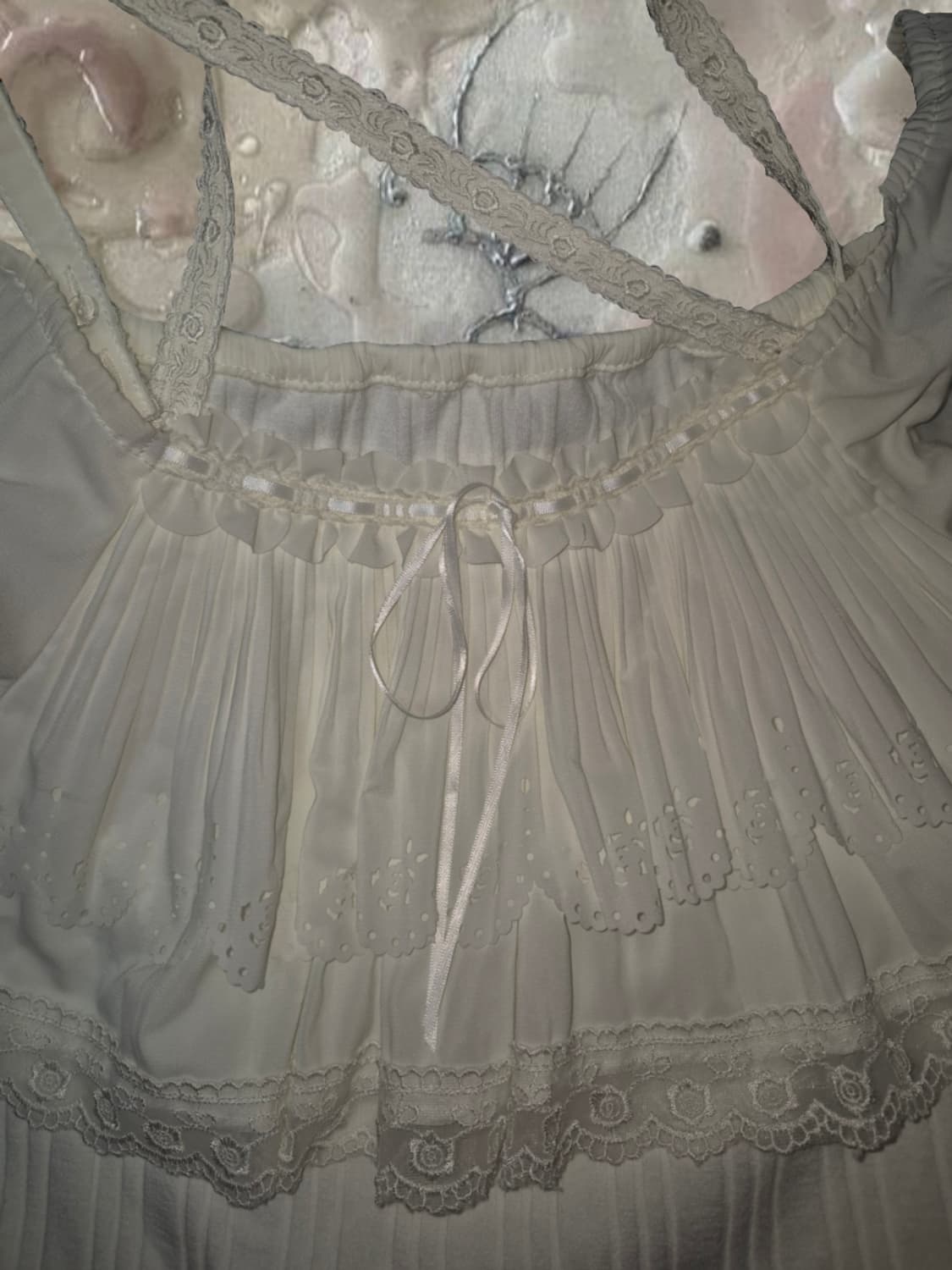 빈티지 모리걸 달빛천사 천사핏 오프숄더 블라우스 레이스 로걀탑 상품이미지7