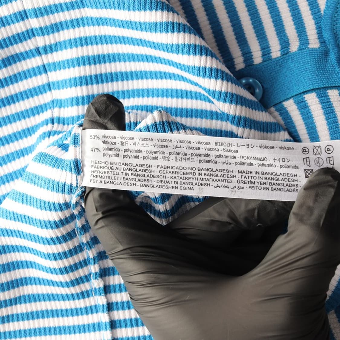 ZARA 스트라이프 반팔 골지 니트 가디건 S 상품이미지6