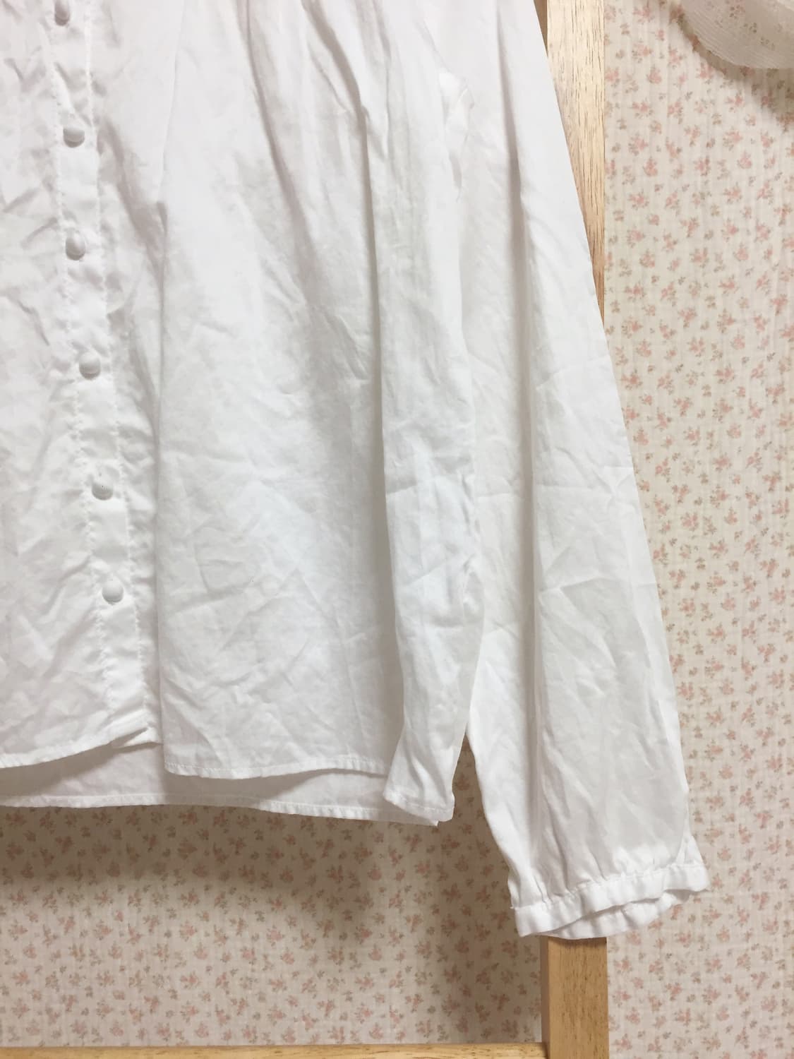 빈티지 모리걸 사만사모스 화이트 카라 블라우스 상품이미지3