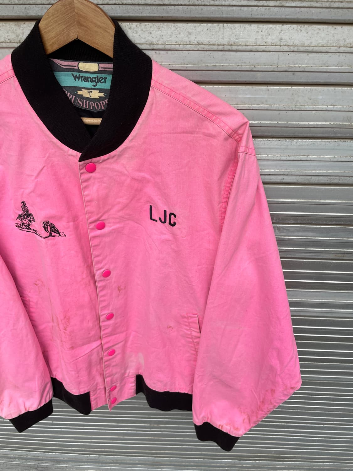 80-90s Wrangler pink bomber jacket 상품이미지4