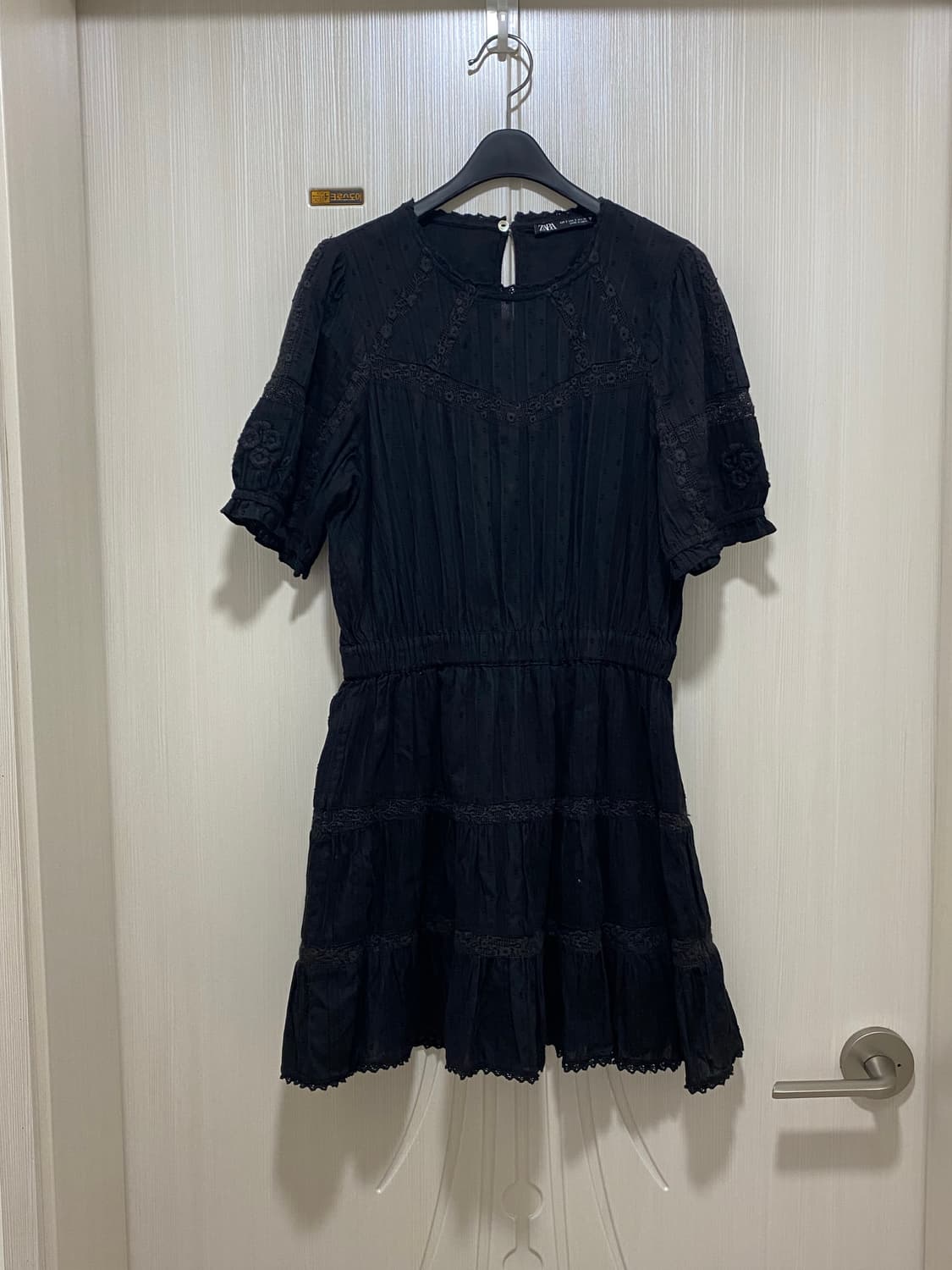 자라(zara) 레이스 블랙 원피스 S 상품이미지1
