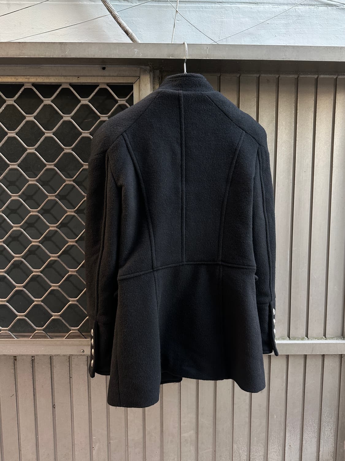 Silver double breasted eagle button coat 상품이미지7