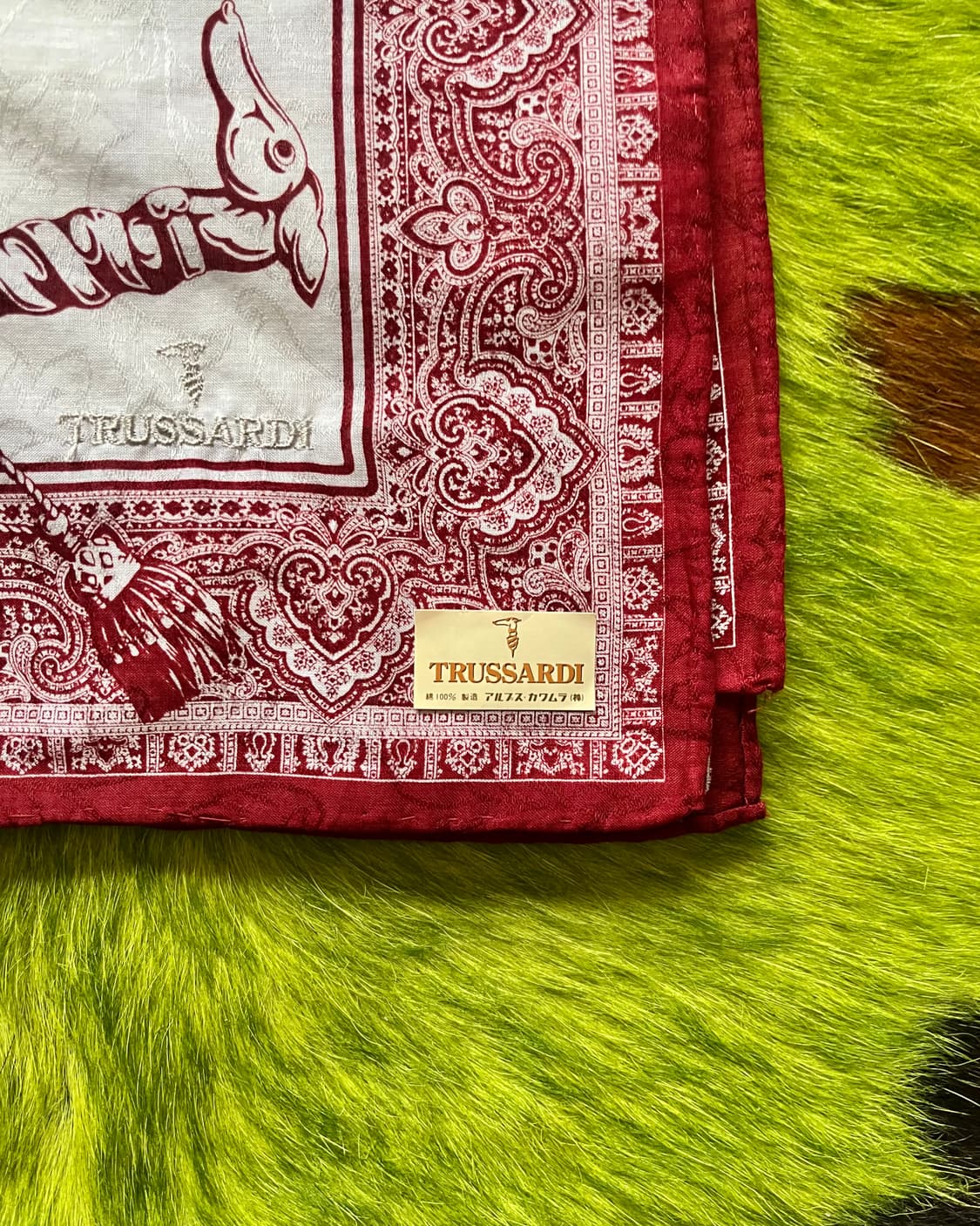 1980-90s Old TRUSSARDI Bandana Scarf 상품이미지10