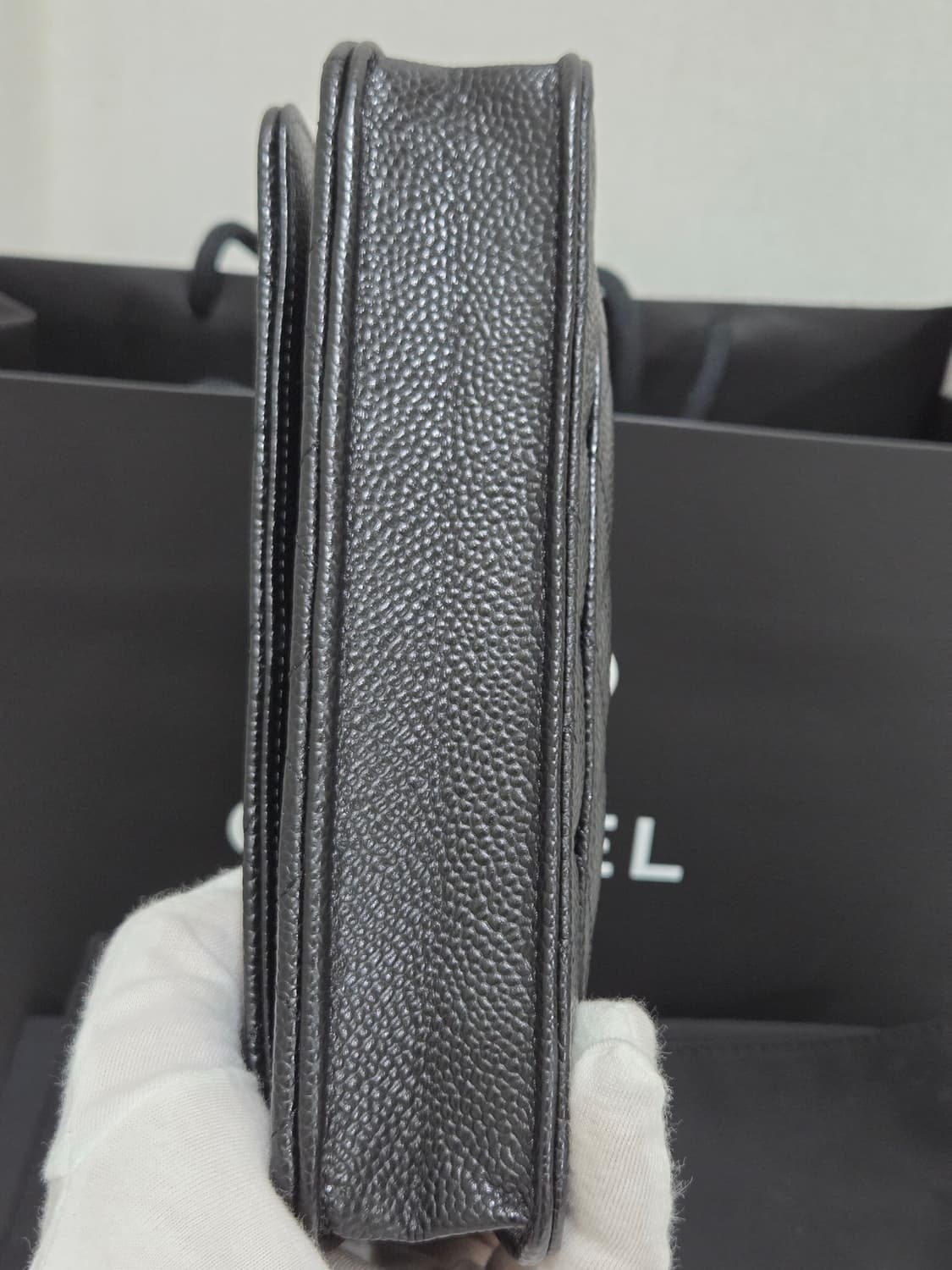 [새상품급] 샤넬 클래식 캐비어 WOC 은장 Black 상품이미지10