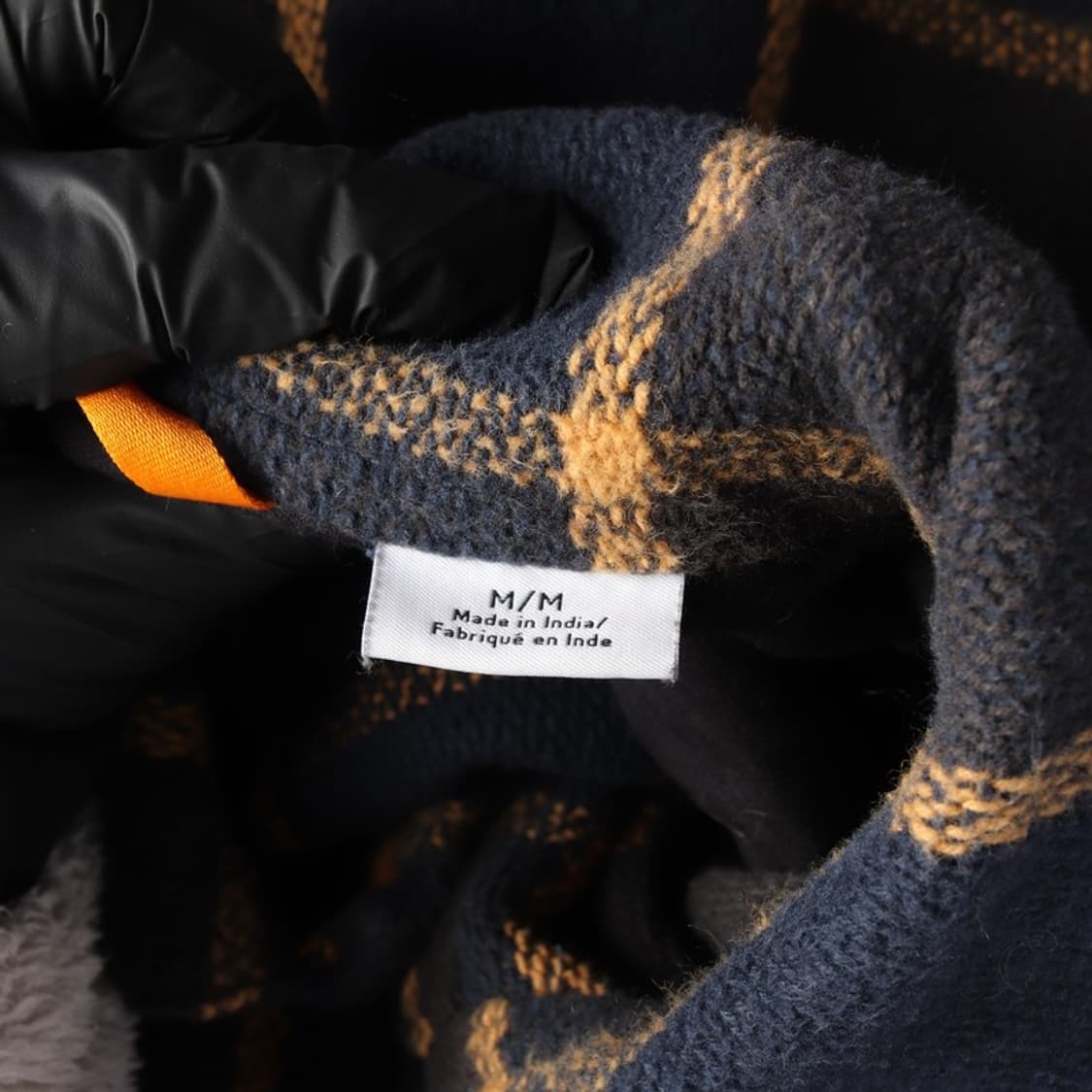 팀버랜드 네이비 오렌지 체크 플란넬 워크 셔츠 M 상품이미지6