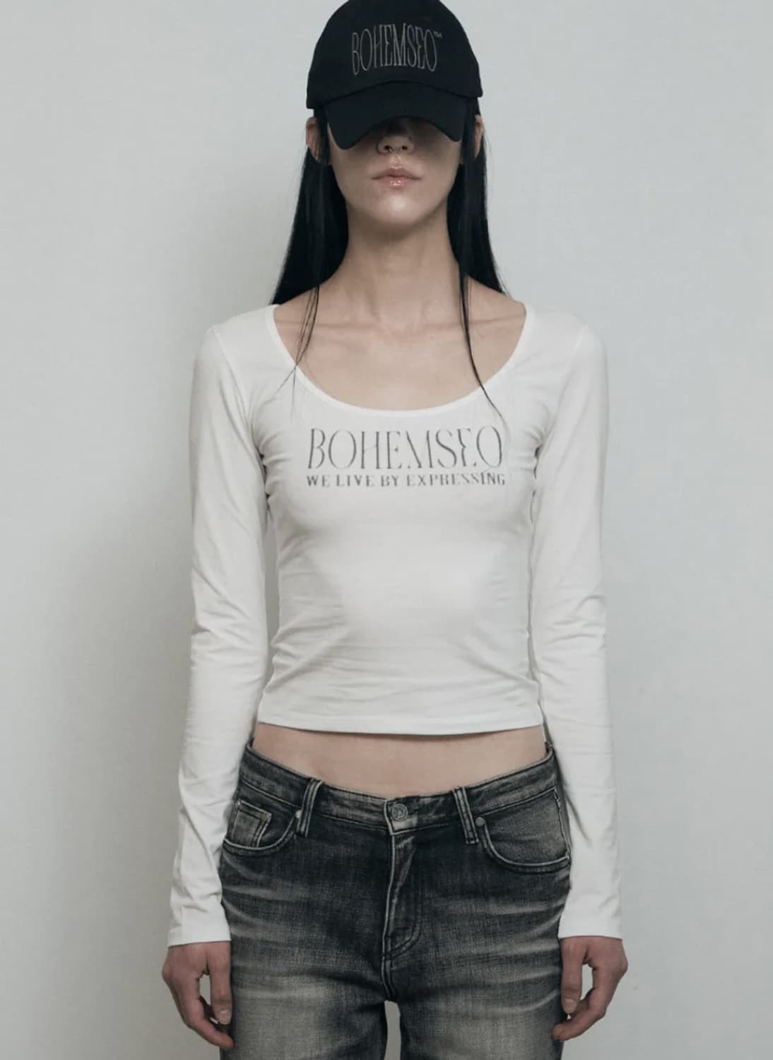 Bohemseo-PALE PRINETED LONG SLEEVE,IVORY 상품이미지1