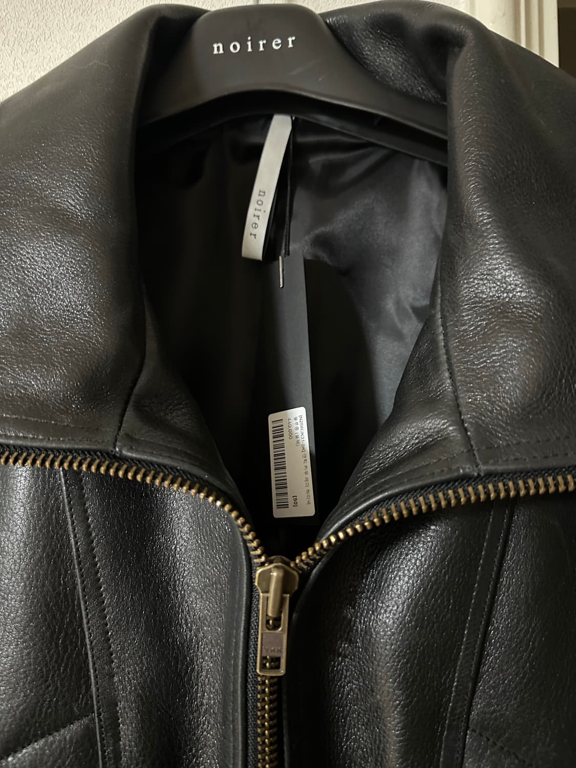 노이어 엔틱 카우 레더 하이넥 블루종 50 상품이미지6