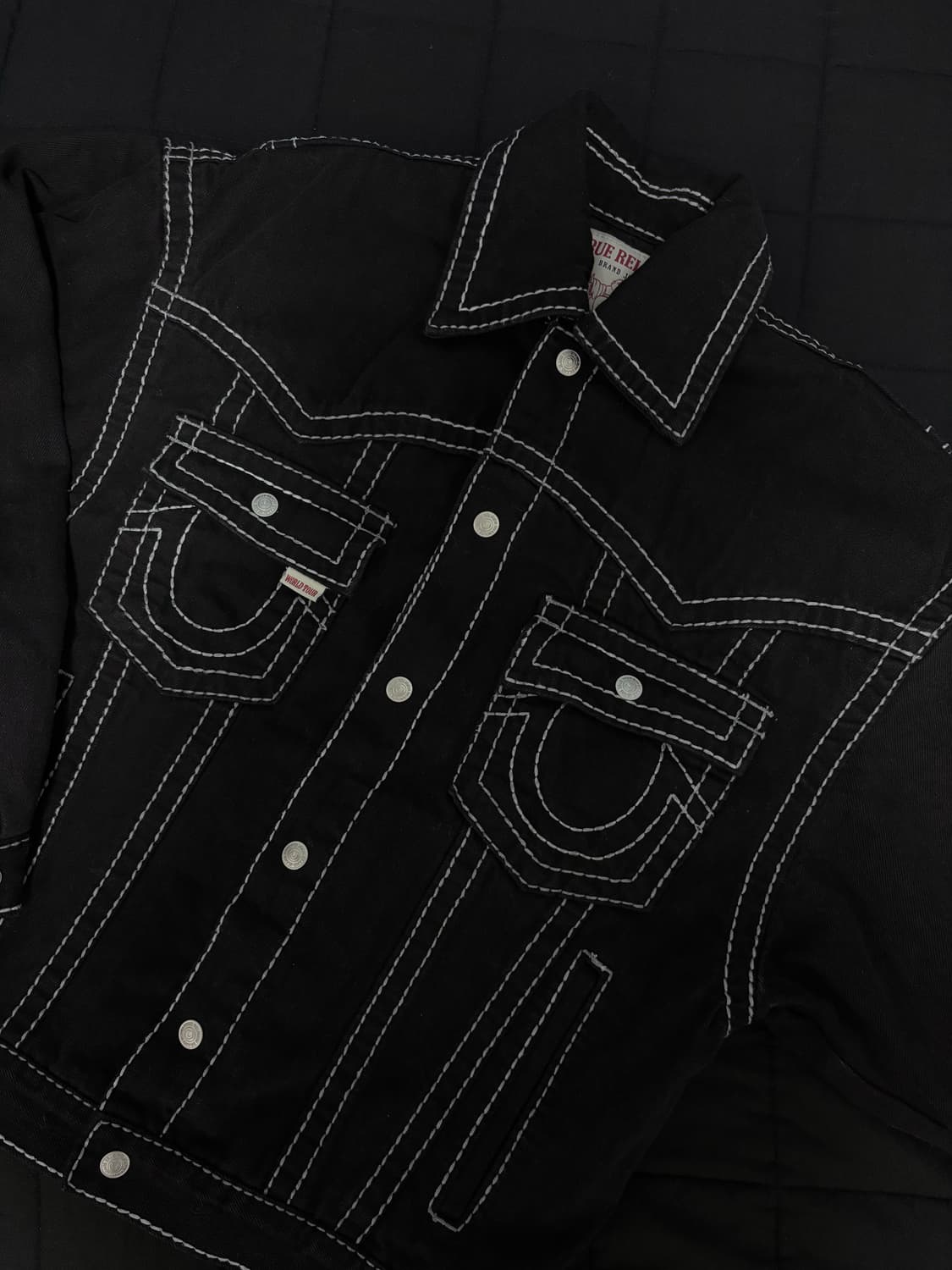 트루릴리젼 빅 티 오리진 트러커 자켓 블랙 S 상품이미지3