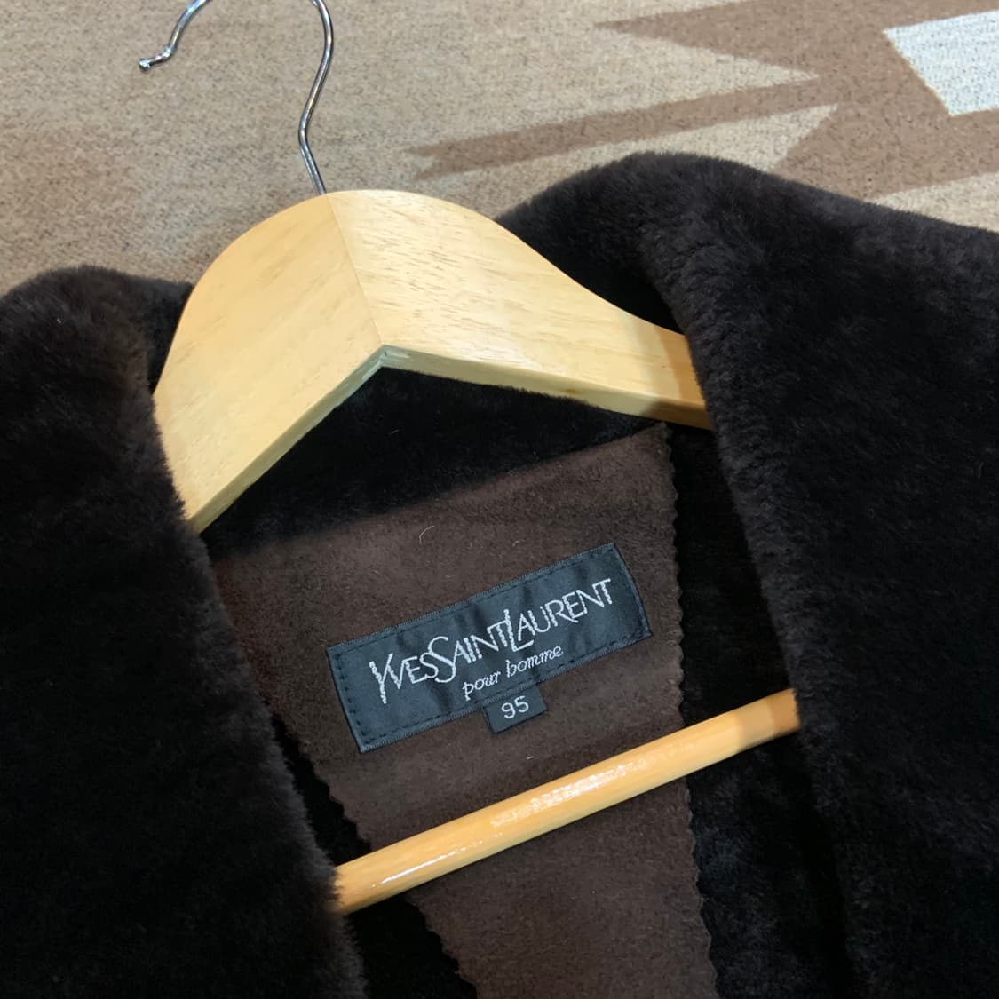 YSL 입생로랑 양가죽 양털 무스탕 코트 L 상품이미지4