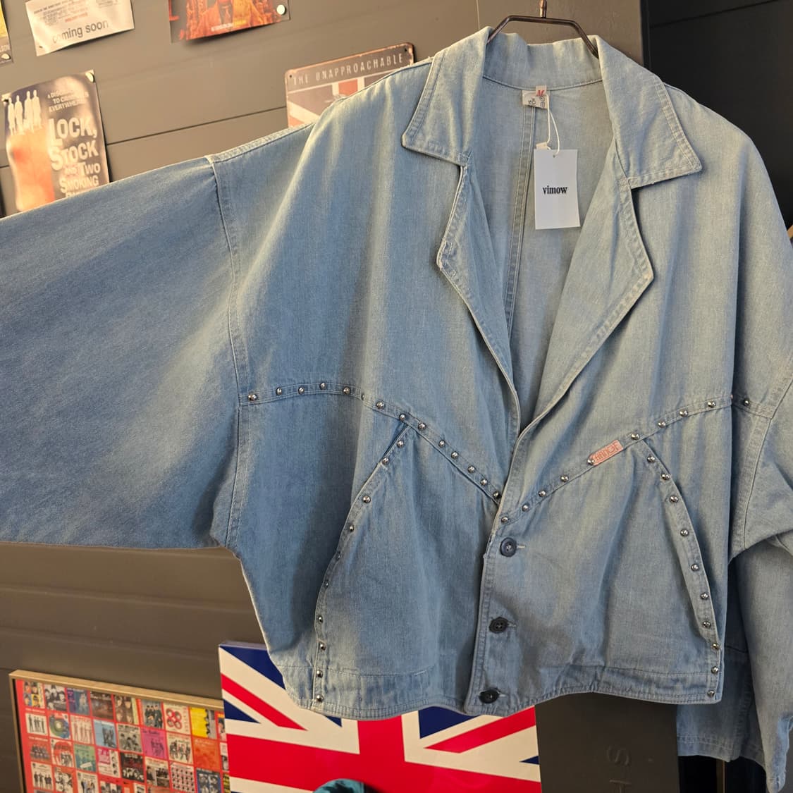 데님 스터드 빈티지 크롭 오버핏 자켓 상품이미지4