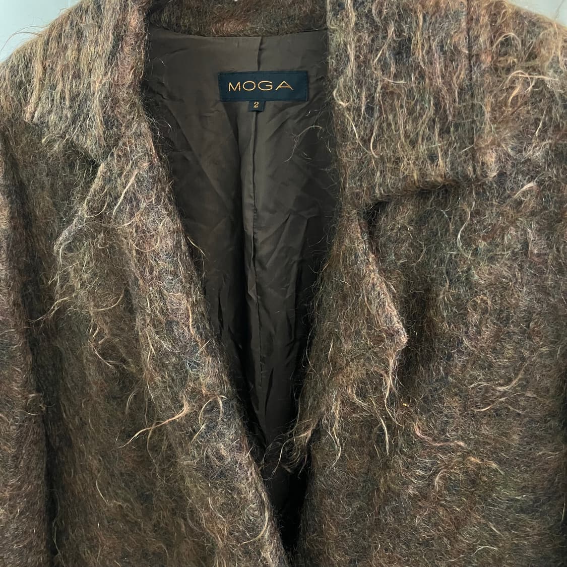 MOGA 브라운 모헤어 롱코트 2 상품이미지3