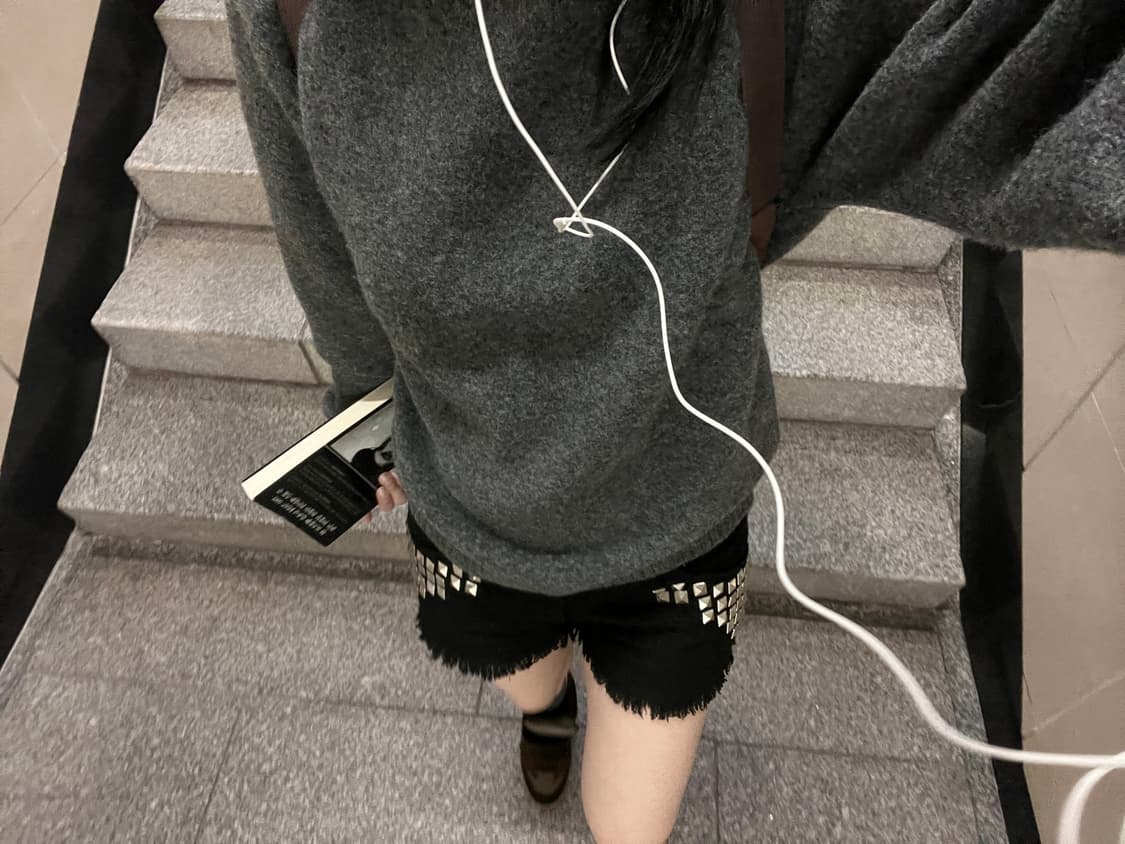 빈티지 스터드 핫팬츠  상품이미지4