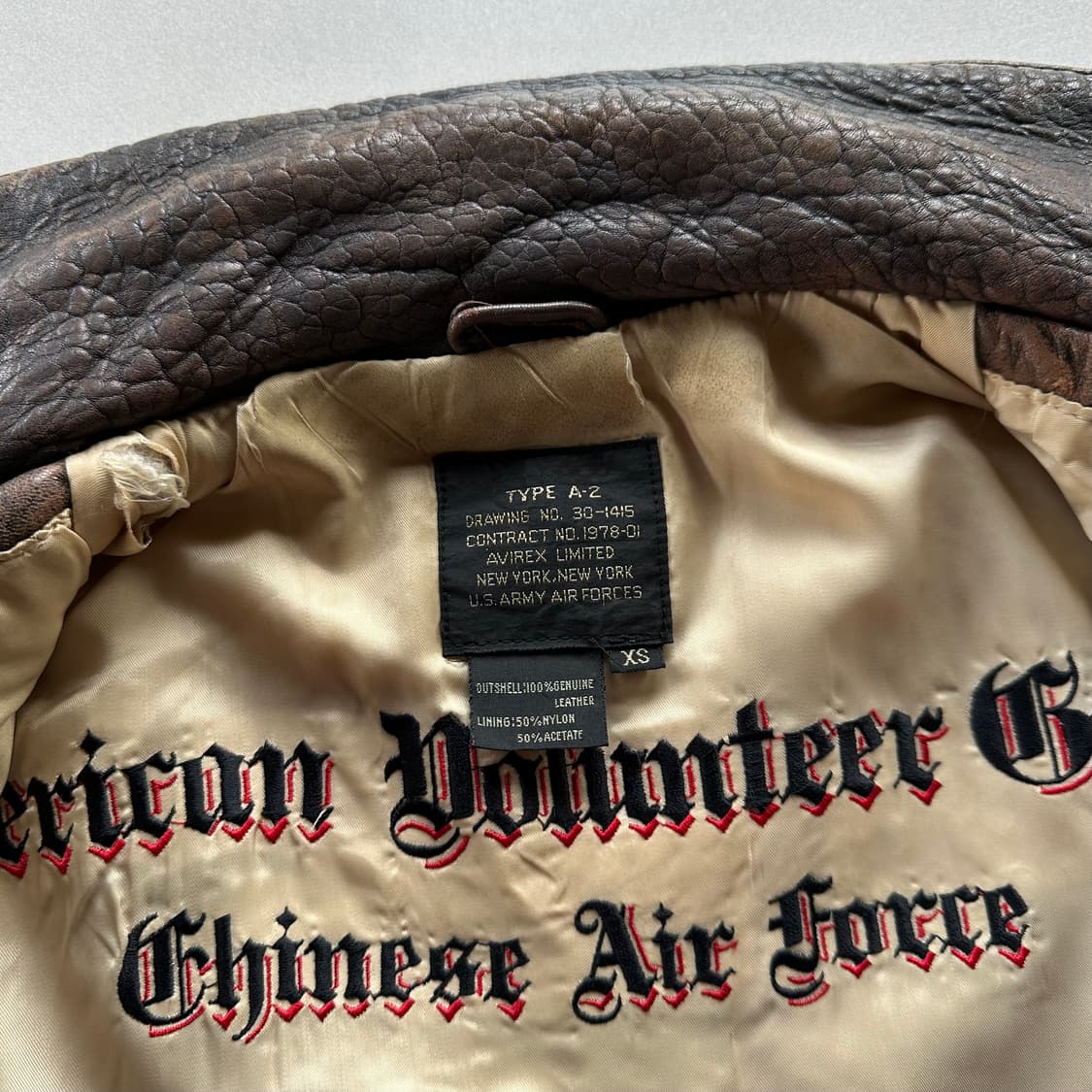 [M-L]아비렉스 Avirex A-2 플라이트 레더 자켓 상품이미지10