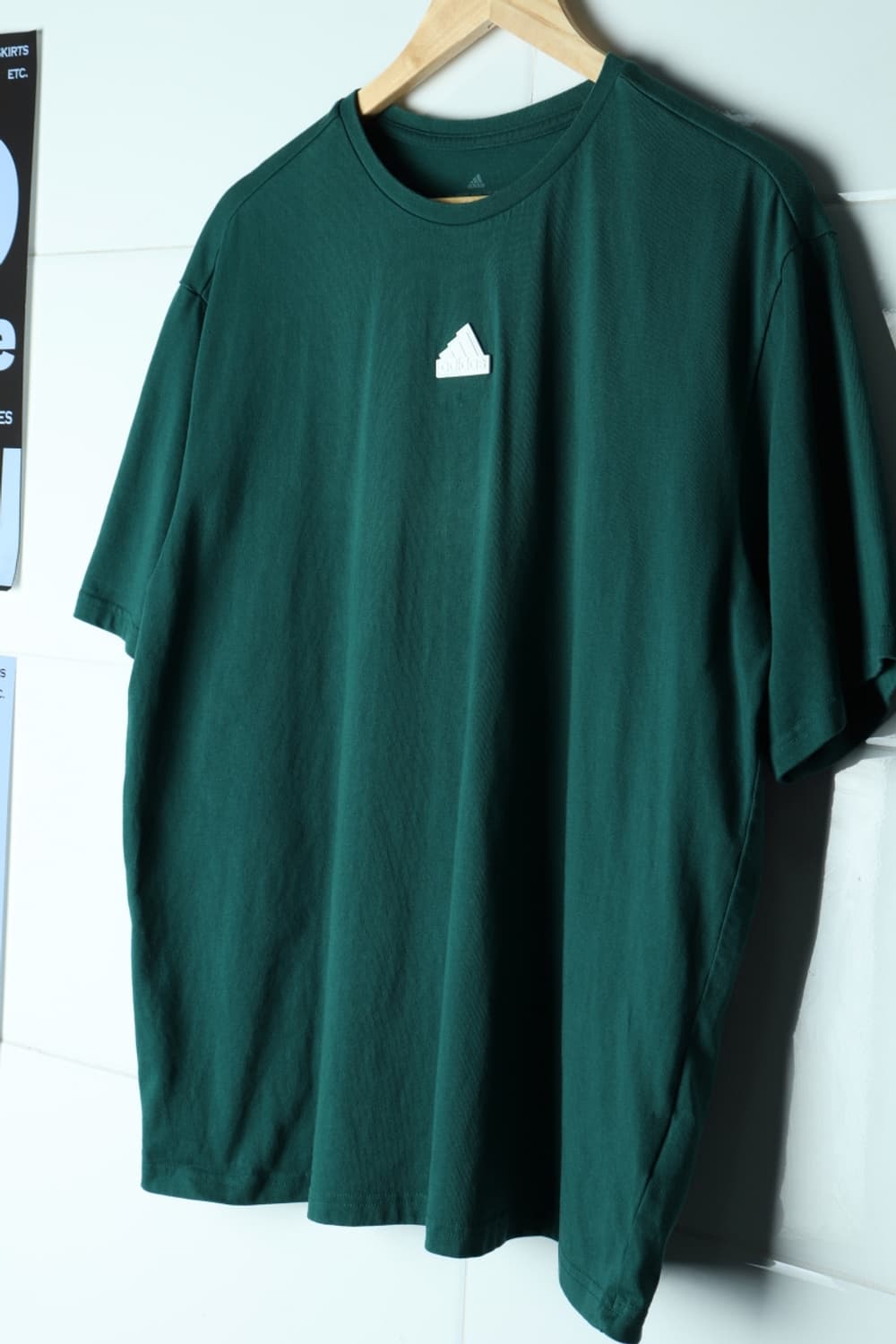 (L-XL) 아디다스 반팔 티셔츠 그린 센터로고 빅로고-H33333 상품이미지1