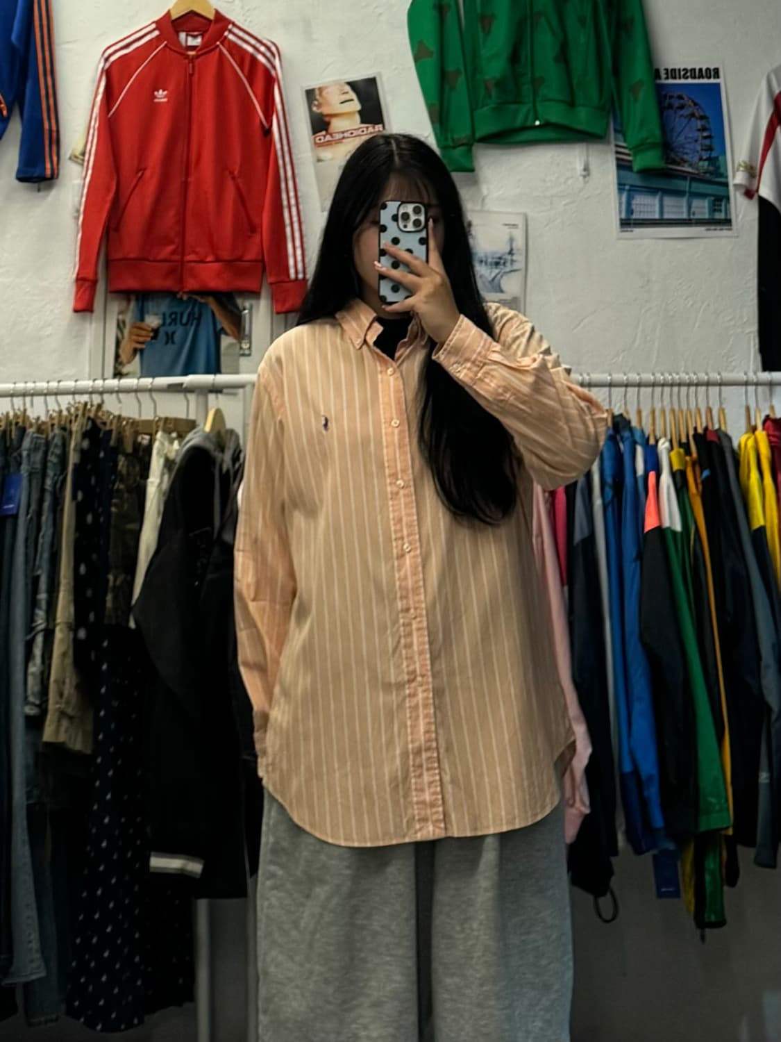 폴로 랄프로렌 스트라이프 긴팔 셔츠 L 상품이미지1