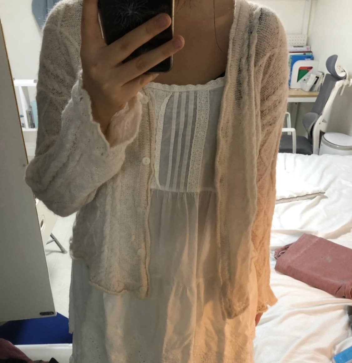 아이보리 울 가디건  상품이미지3