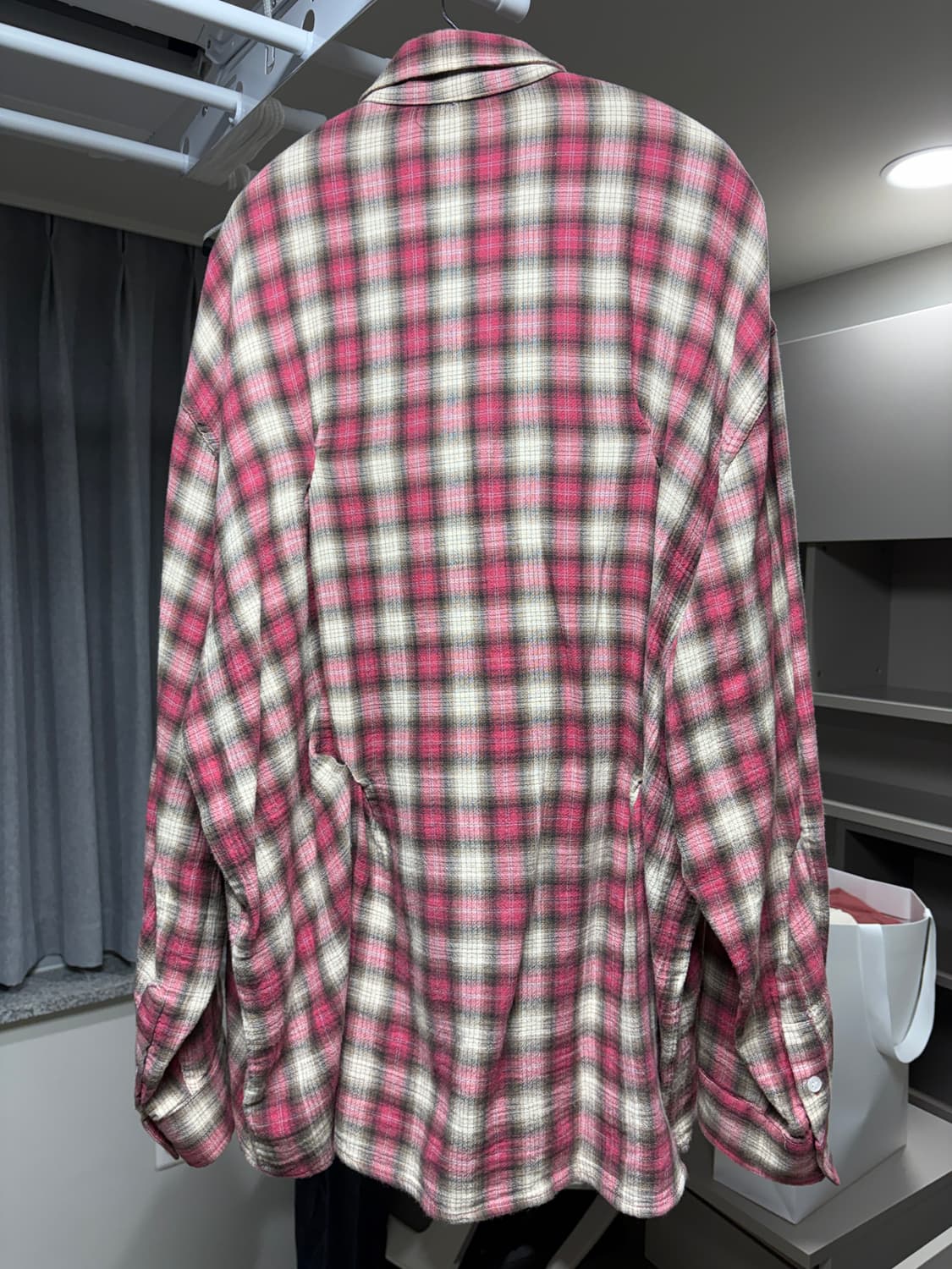 [1] 노쿨러스 체크 바이트 셔츠 체리 1사이즈 상품이미지2