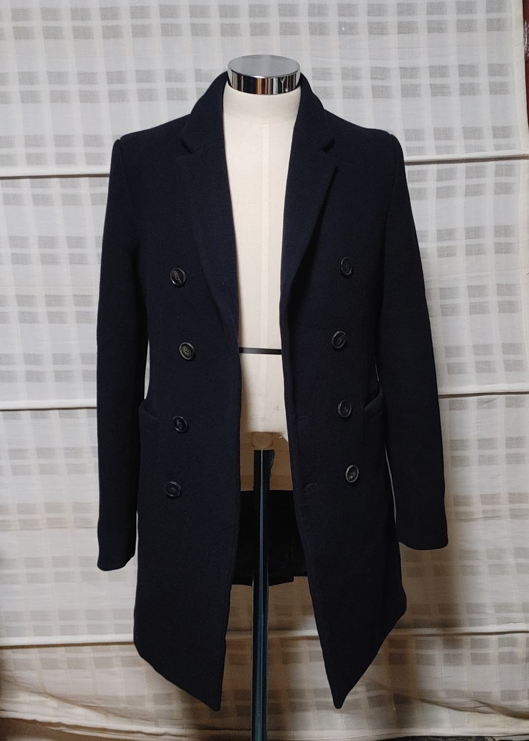 (한섬) 시스템 옴므 네이비 더블 코트 100 (슬림) 상품이미지3