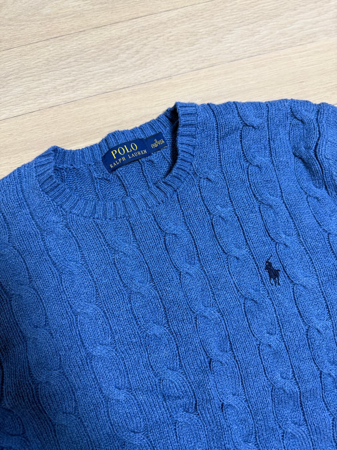 폴로 꽈배기 면 니트 상품이미지2