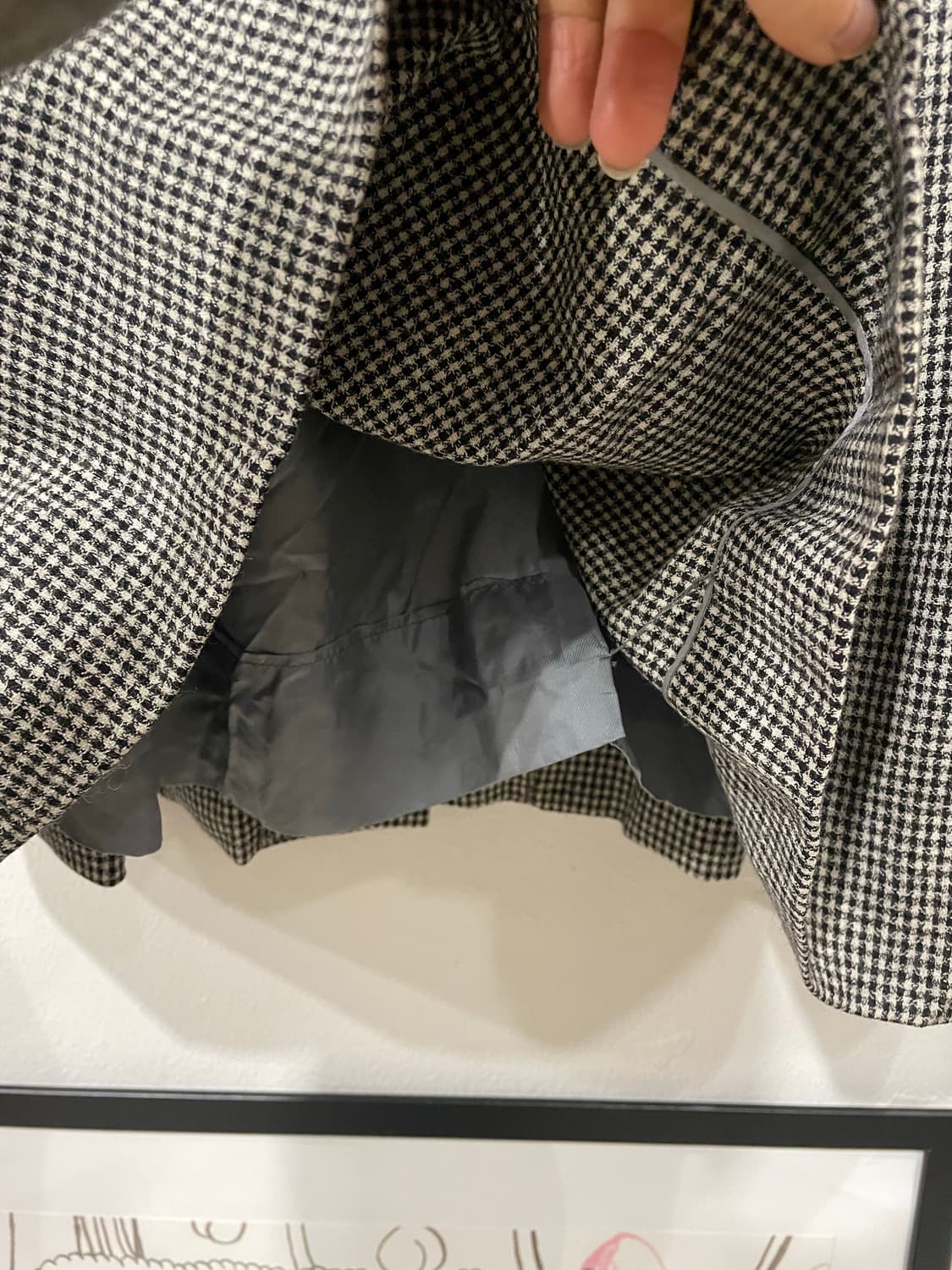 체크 버튼 플리츠 스커트 상품이미지10