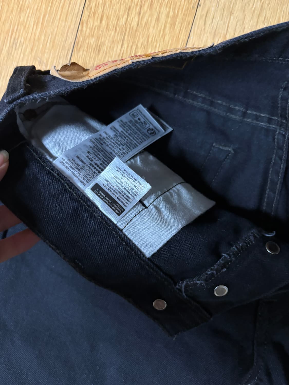 빈티지 리바이스 501 블랙 데님 팬츠 29 상품이미지3