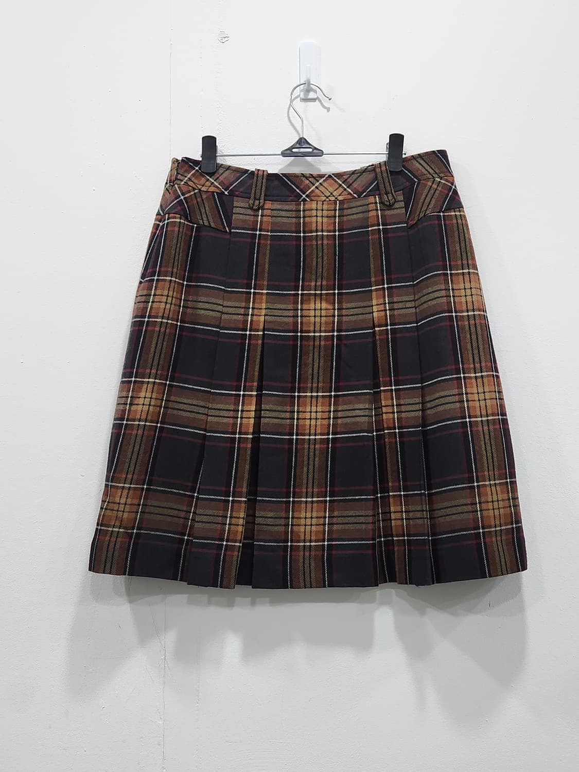 [26] BCBG 울100% 체크 플리츠 스커트 67사이즈 (26인치) 상품이미지5
