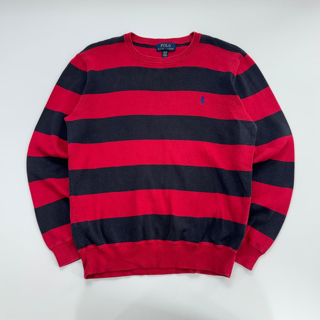 Polo 폴로 블루 포니 레드 네이비 단가라 롱슬리브 상품이미지3