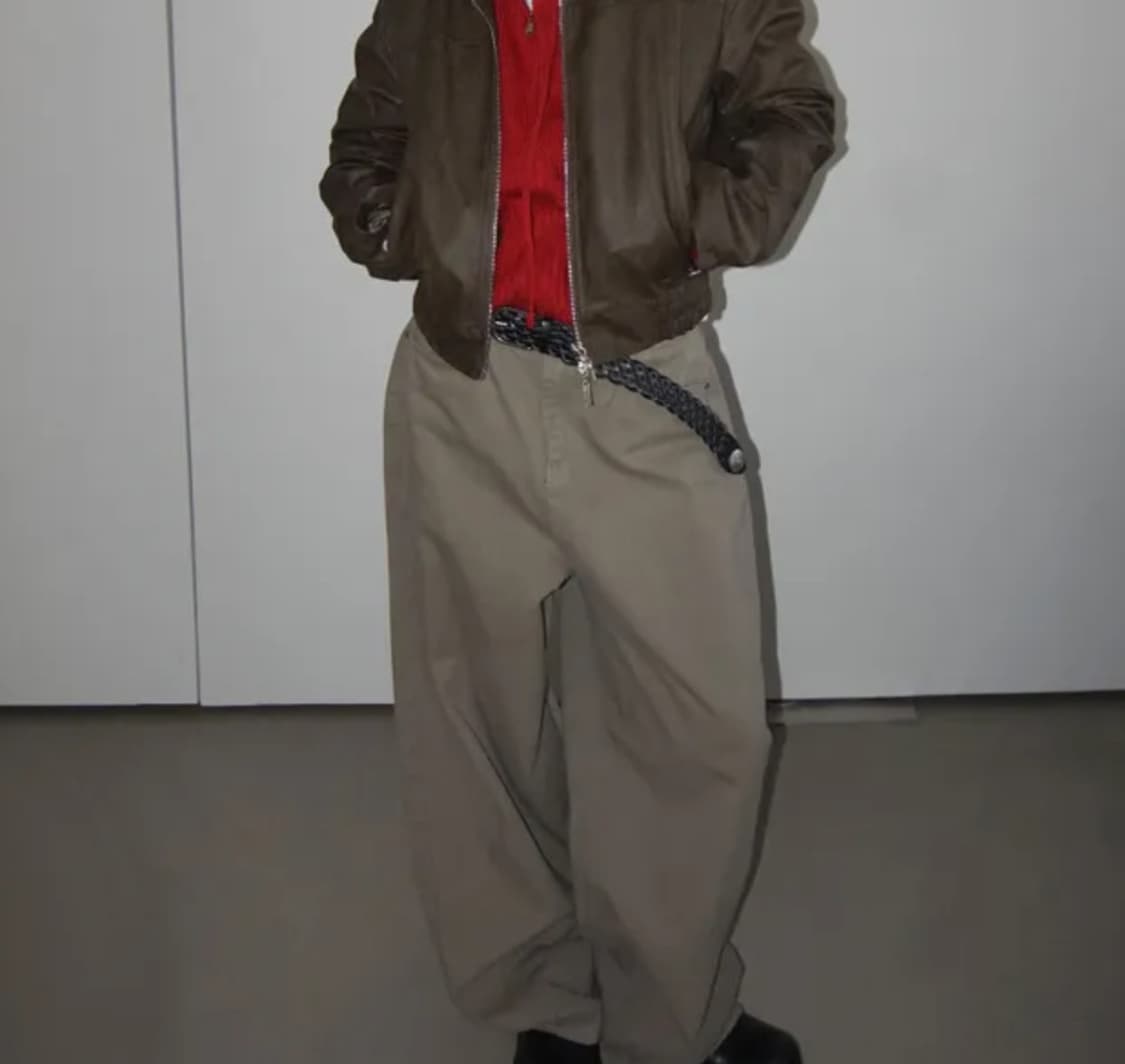 78 벌룬 코튼 팬츠 베이지카키 상품이미지2