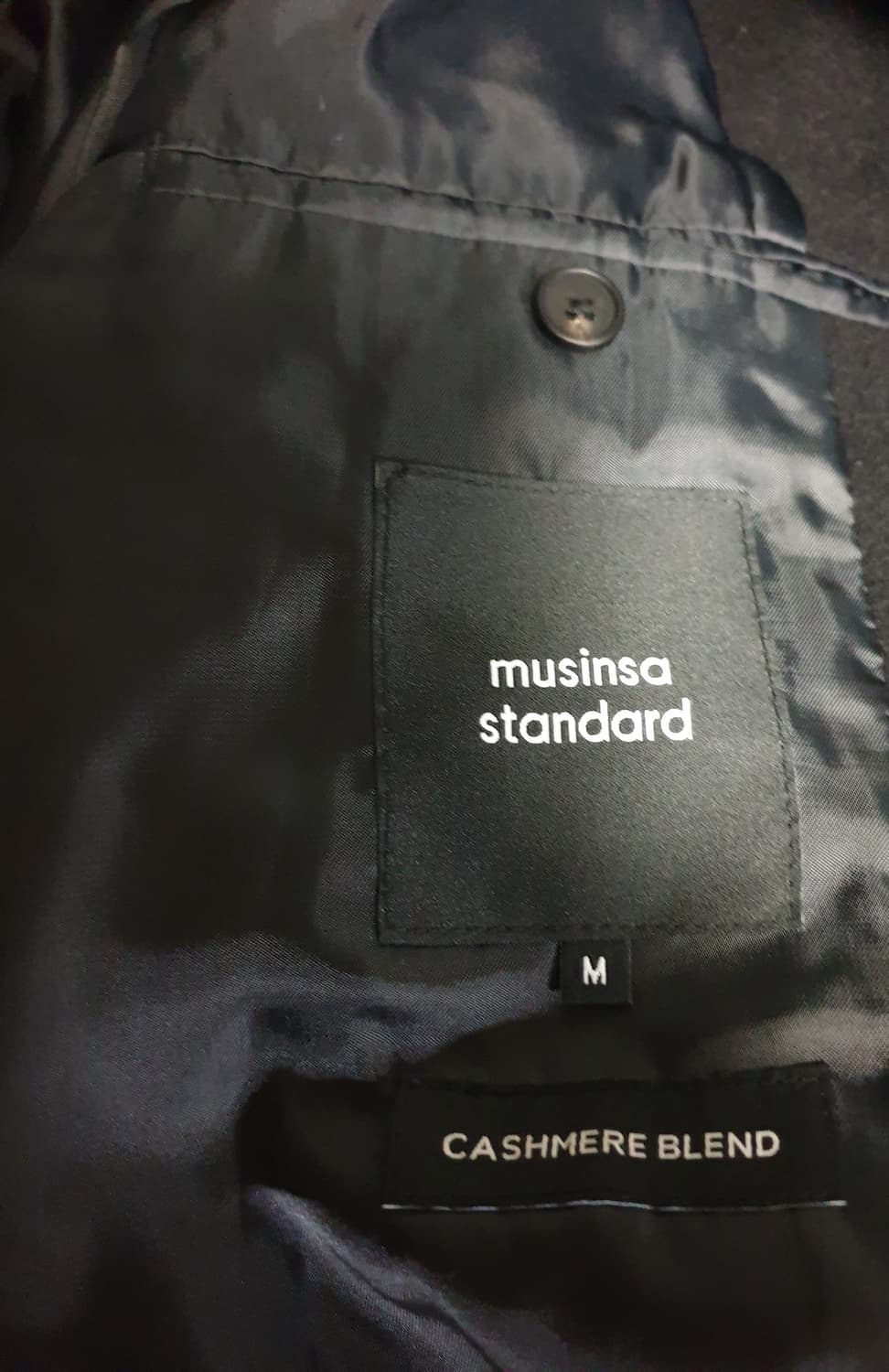 무신사스탠다드 캐시미어 블렌드 오버사이즈 발마칸 코트 블랙 (M) 상품이미지3