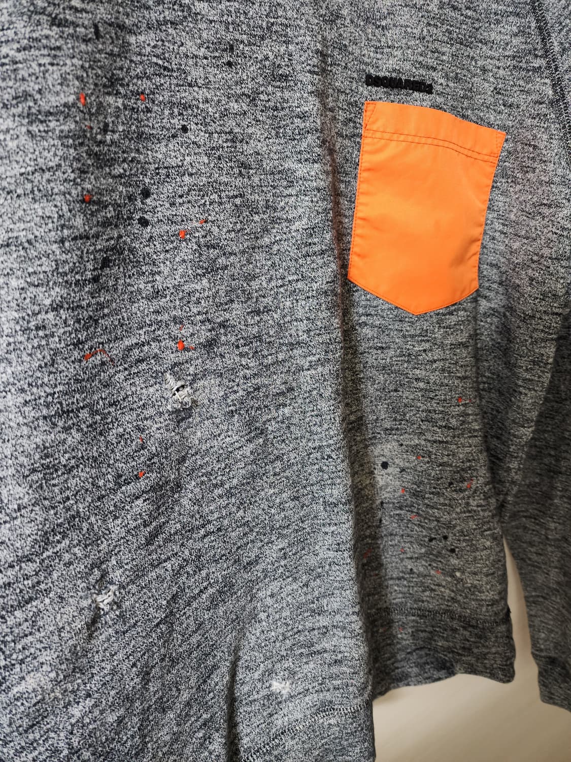 디스퀘어드2 오렌지포켓 디스트레스드 맨투맨 L 상품이미지5